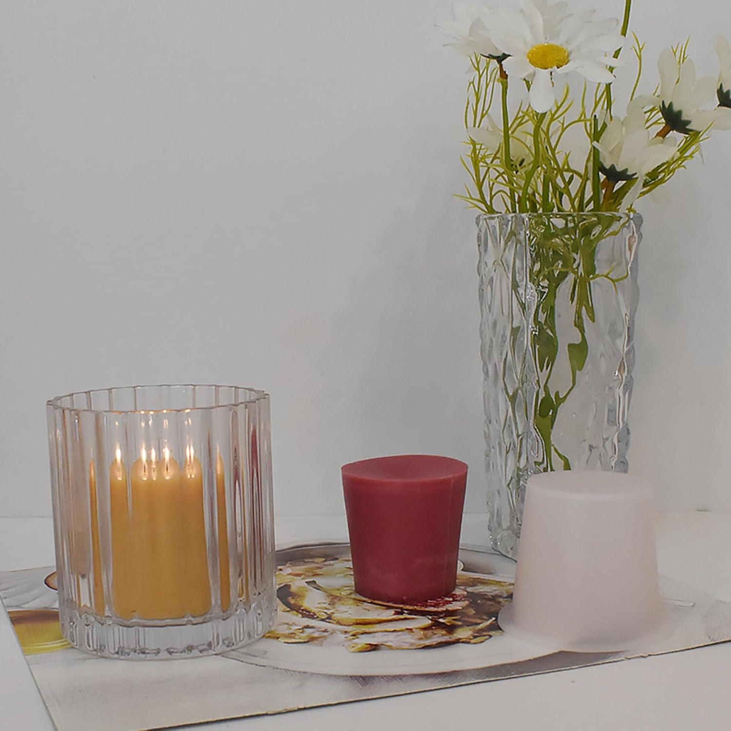 Molde de Vela Cilíndrica ESEDAGE - 3 Paquetes de Silicona