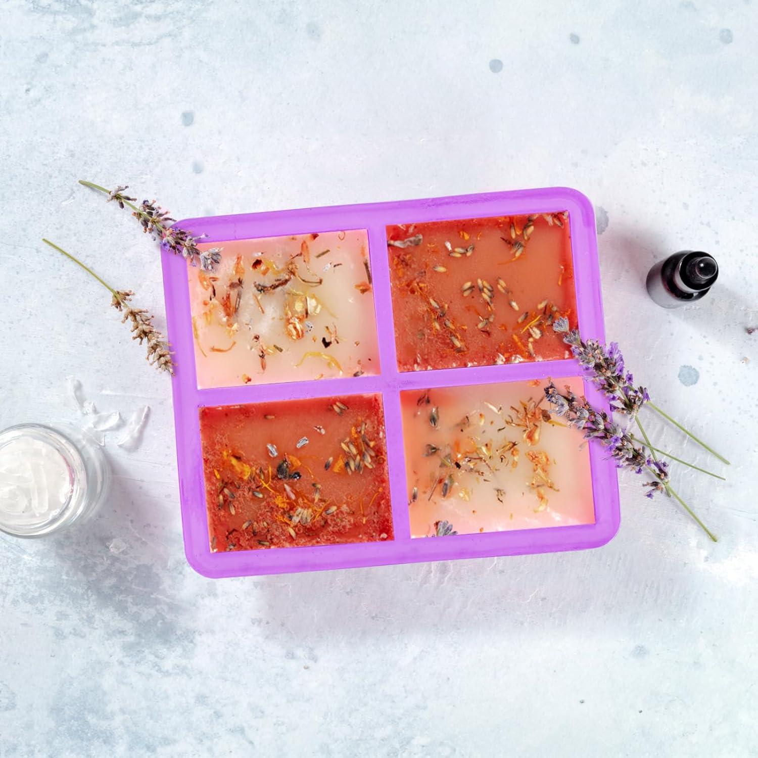 Molde de Jabón de Silicona Jucoan Olas del Océano 4 Cavidades