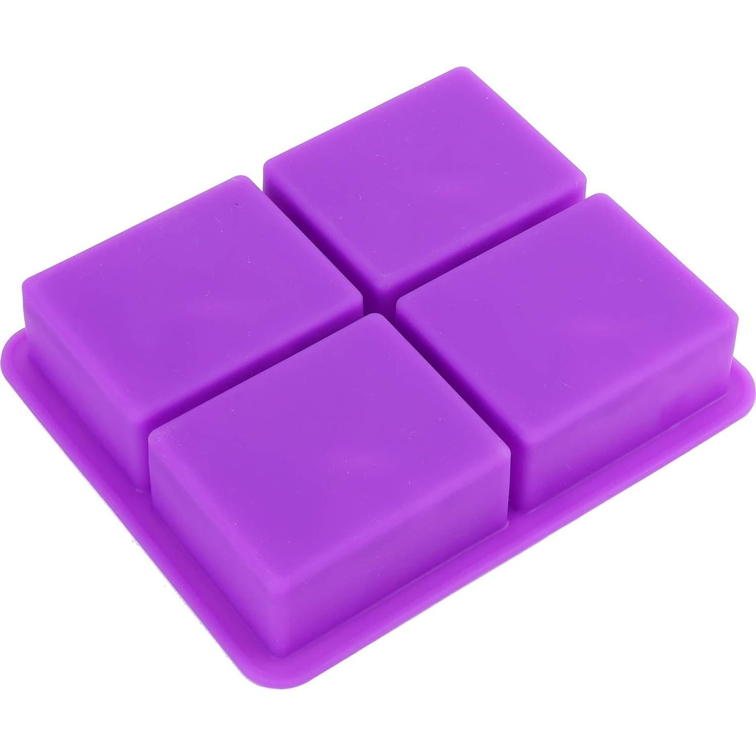 Molde de Jabón de Silicona Jucoan Olas del Océano 4 Cavidades