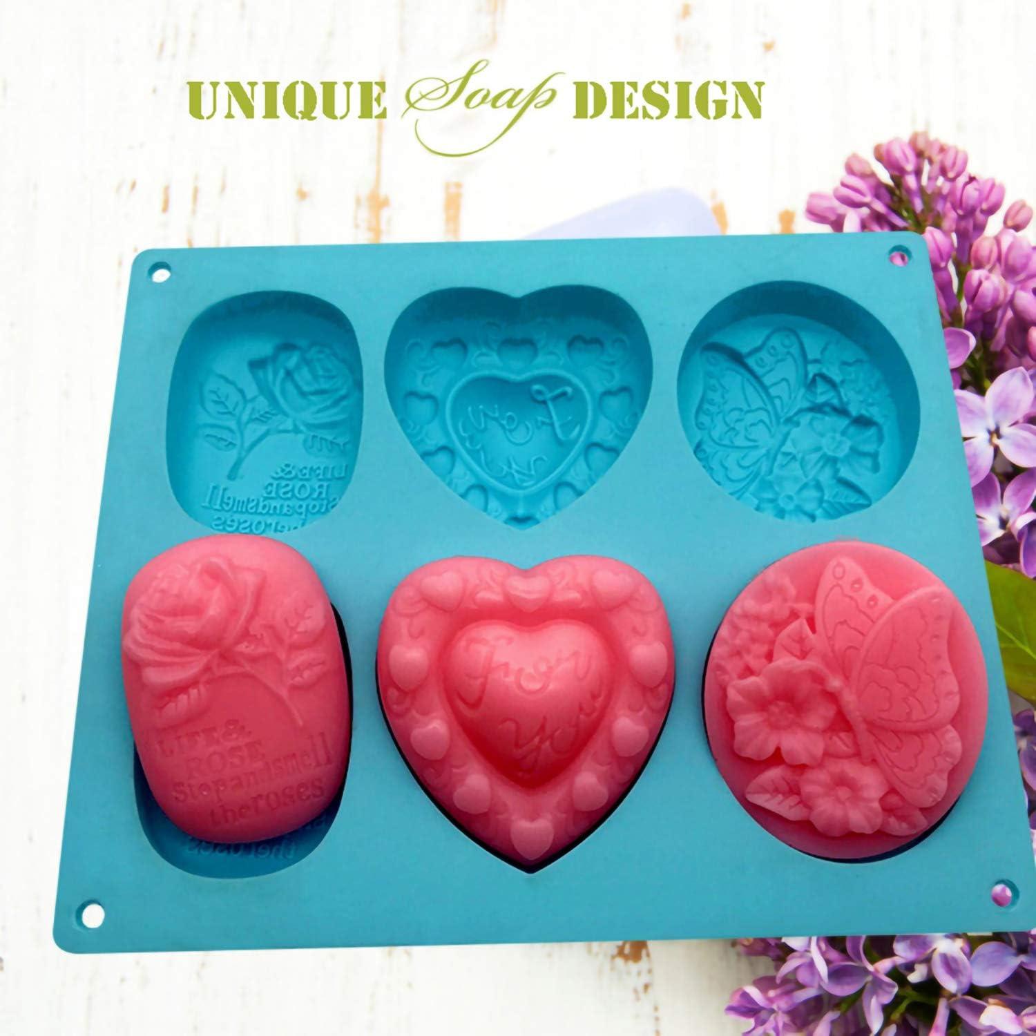 Paquete de 3 Moldes de Jabón Silicona Helpcook 6 Cavidades