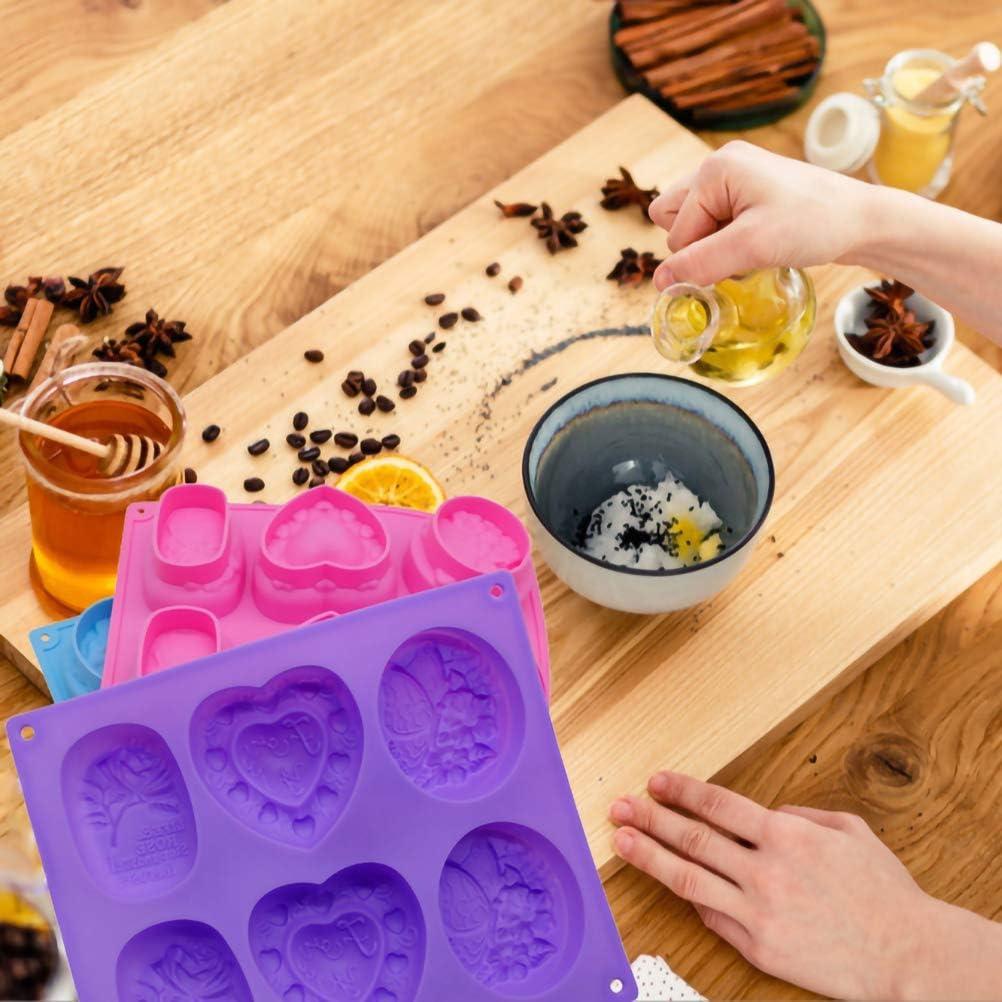 Paquete de 3 Moldes de Jabón Silicona Helpcook 6 Cavidades