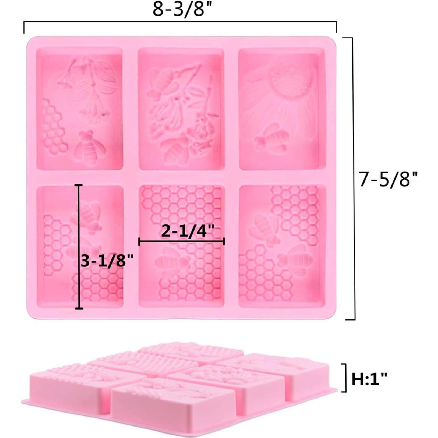 Moldes de Jabón de Silicona Rectangular DD-life 2 Pcs