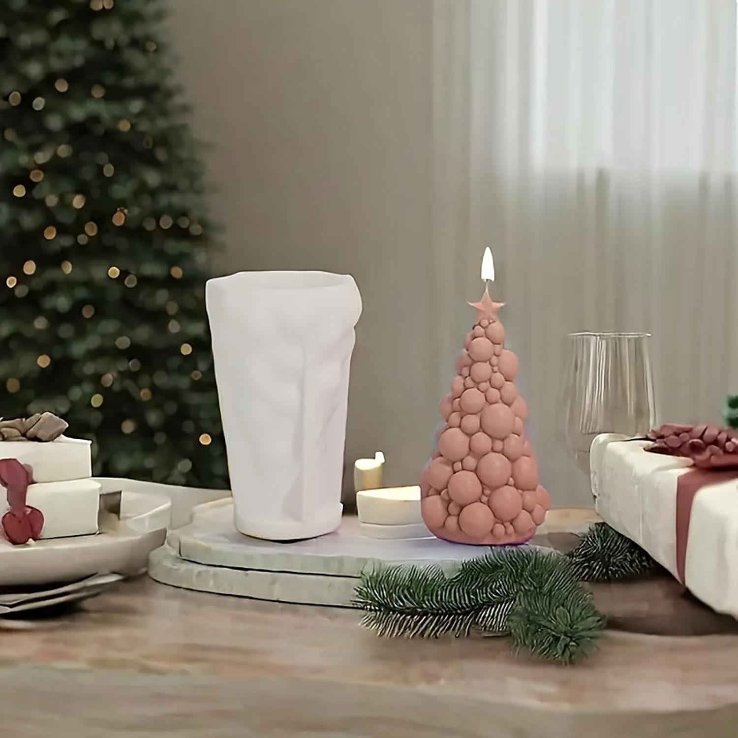 Molde de Silicona para Velas Lodeihoo Árbol Burbuja 3D