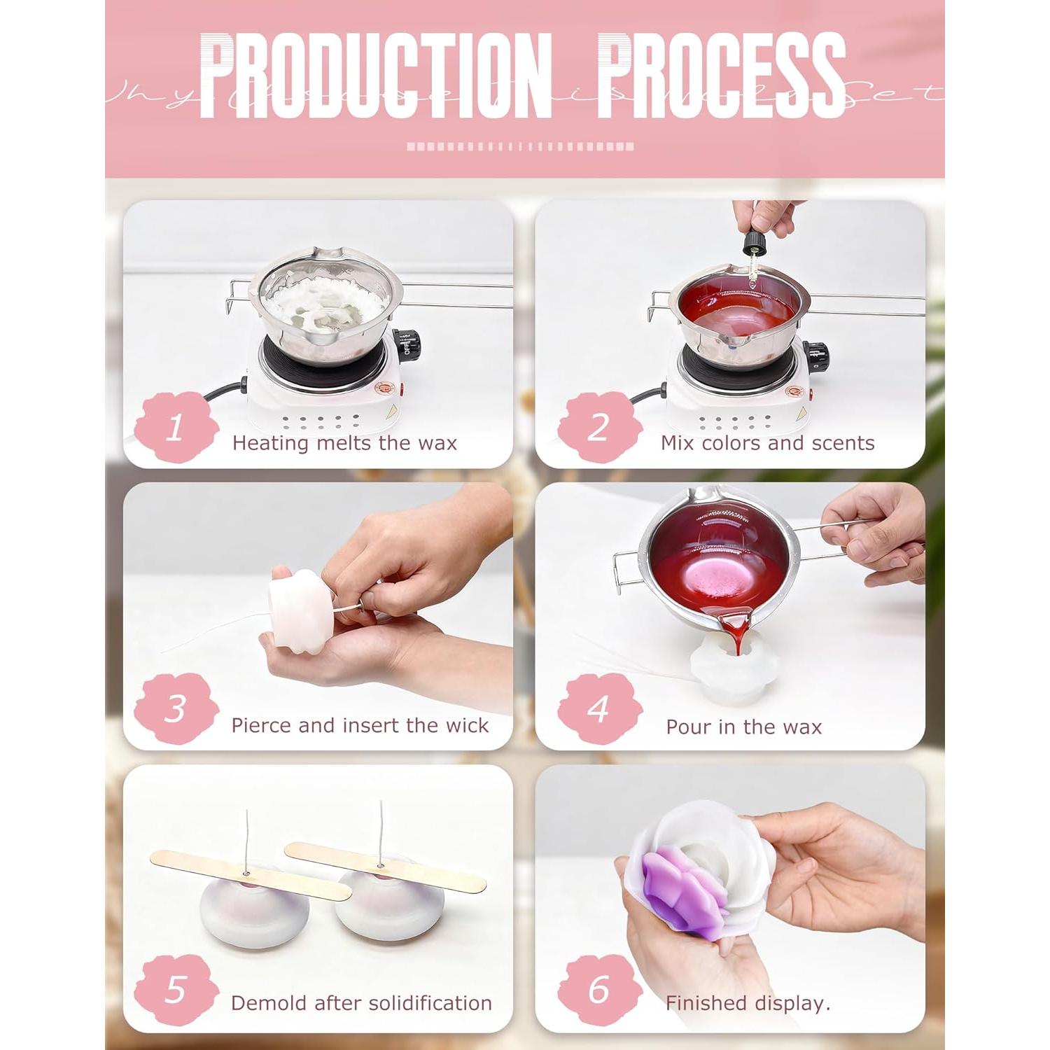 Set de 4 Moldes de Silicona para Flores Arxonis - Grande, Mediano, Pequeño y Hoja