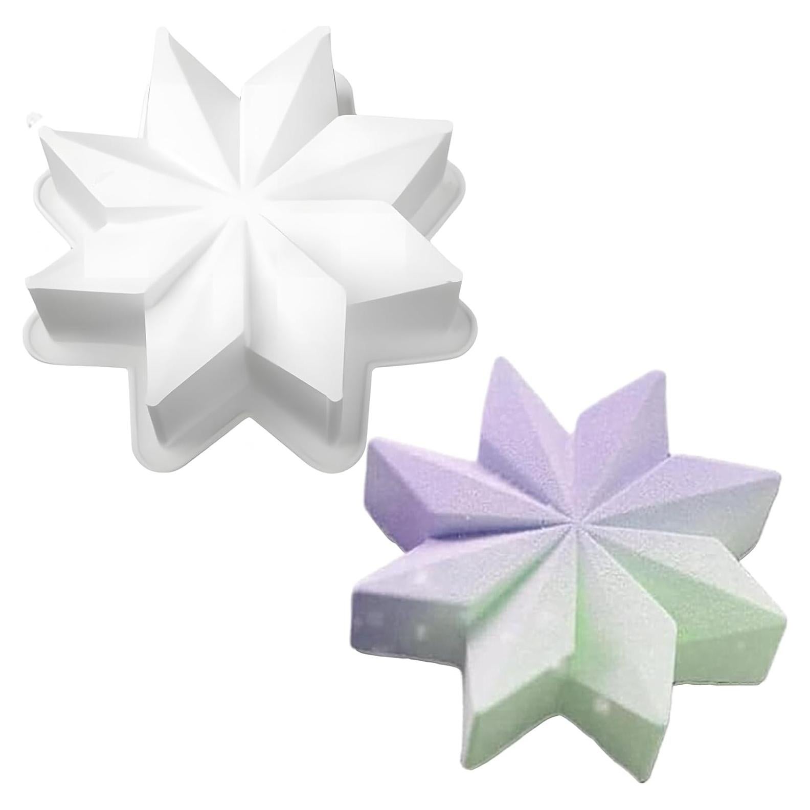 Molde de Silicona Copo de Nieve 22.2cm OMDBAGD para Pastel