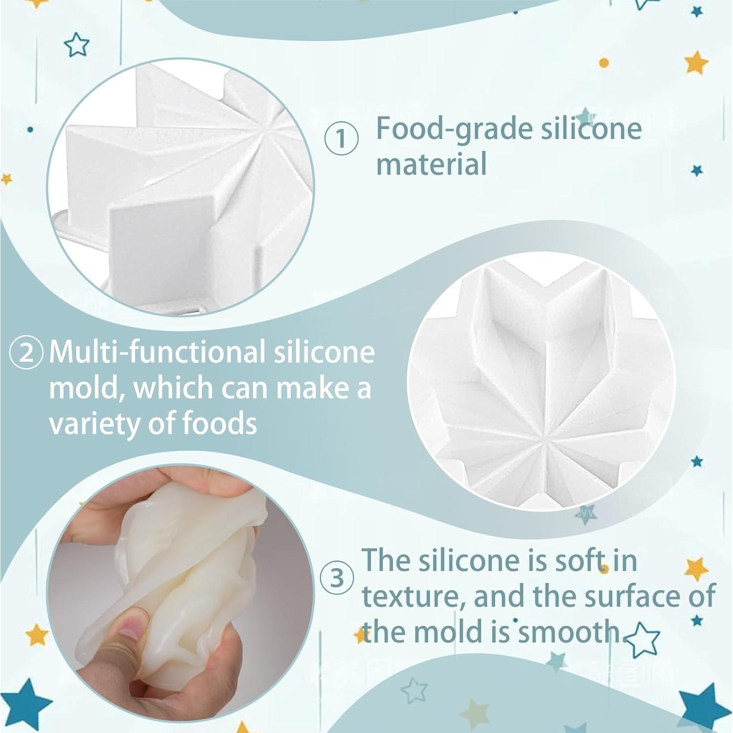 Molde de Silicona Copo de Nieve 22.2cm OMDBAGD para Pastel