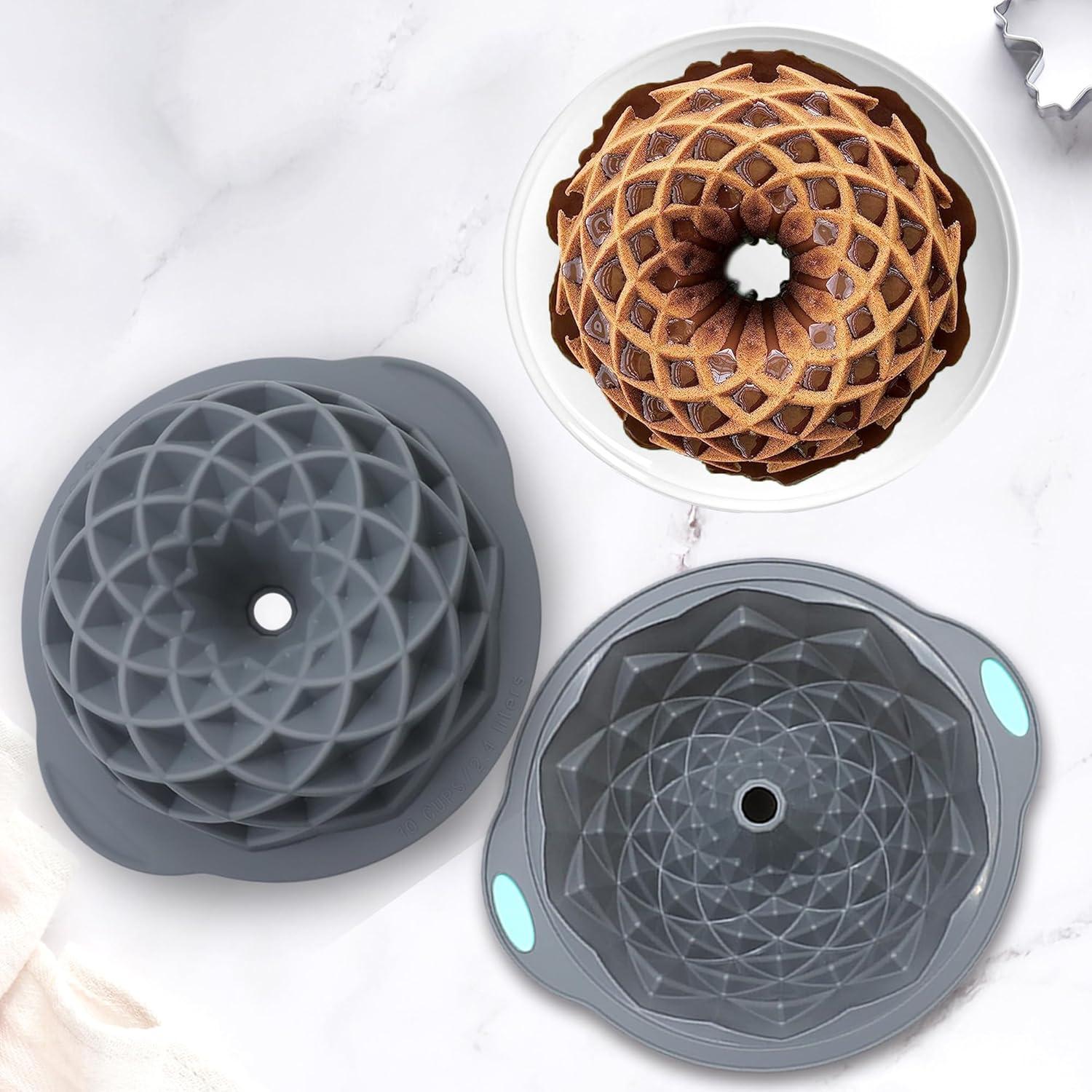 Moldes de Silicona para Pasteles Tongjude 4 Piezas 7 Tazas