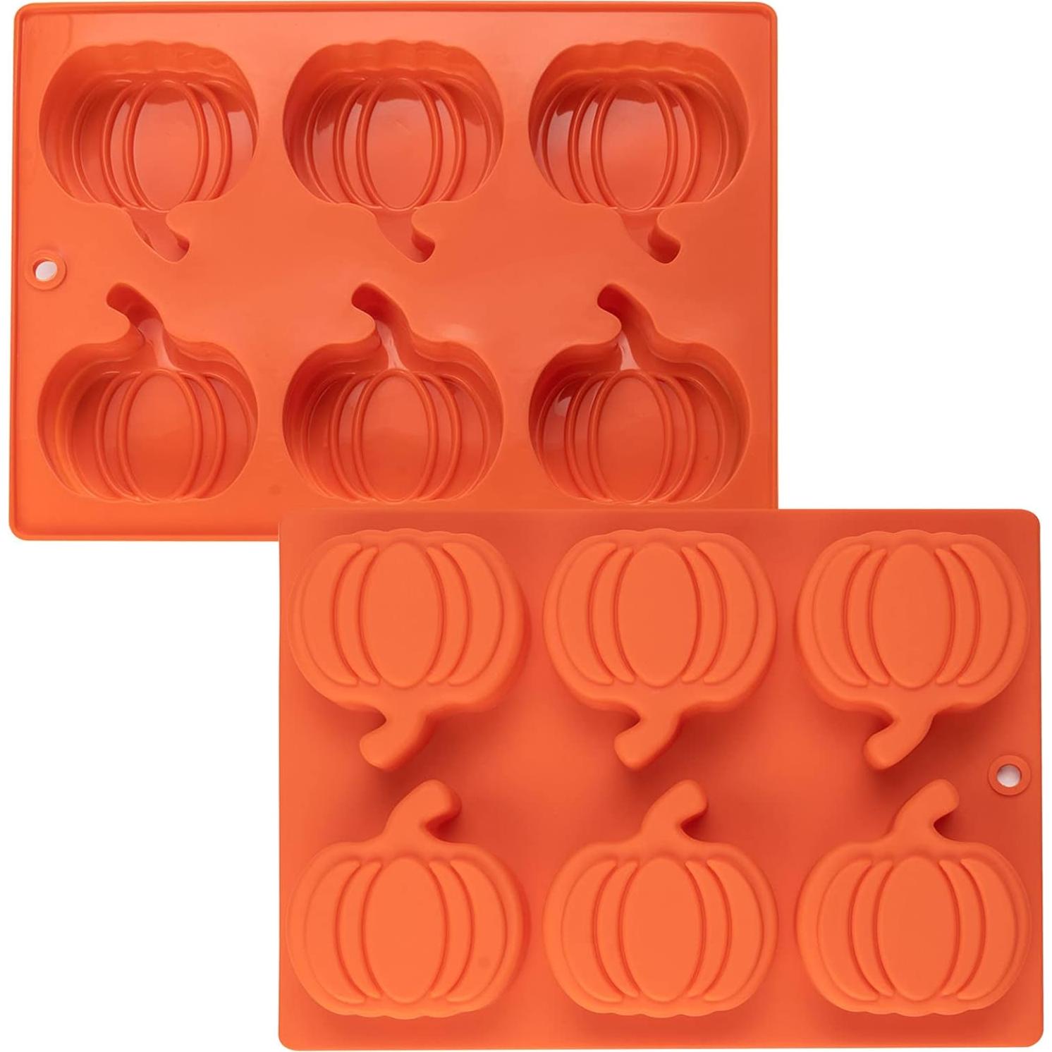 Moldes de Silicona para Pasteles Calabaza Yomvzake 2 Piezas