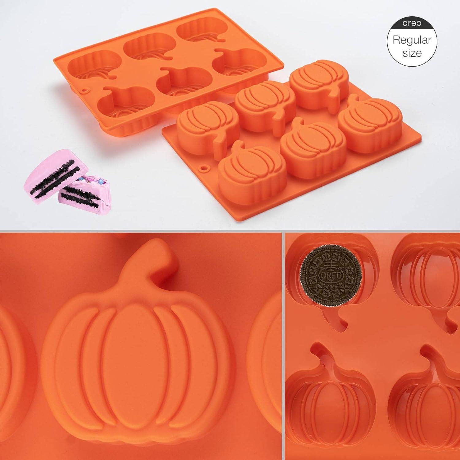 Moldes de Silicona para Pasteles Calabaza Yomvzake 2 Piezas
