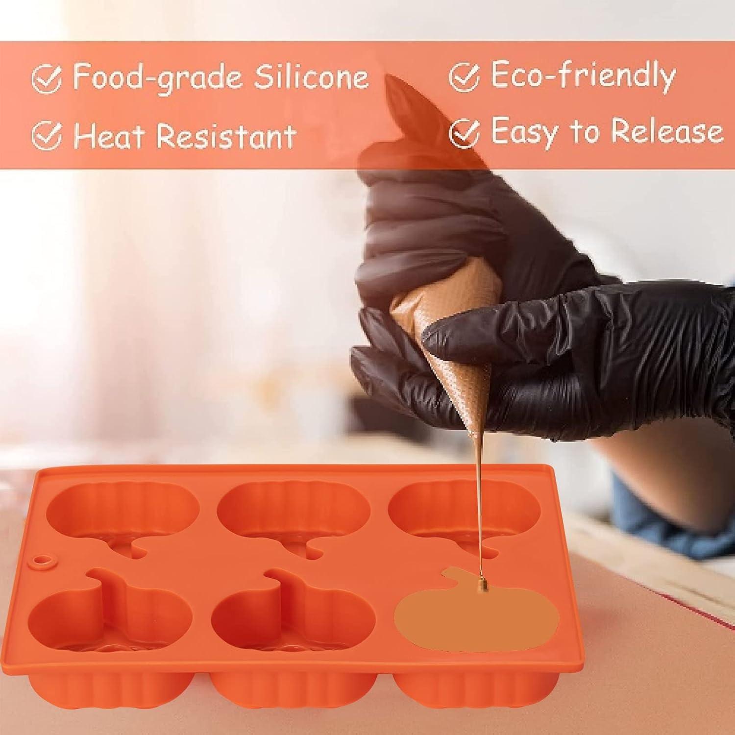 Moldes de Silicona para Pasteles Calabaza Yomvzake 2 Piezas