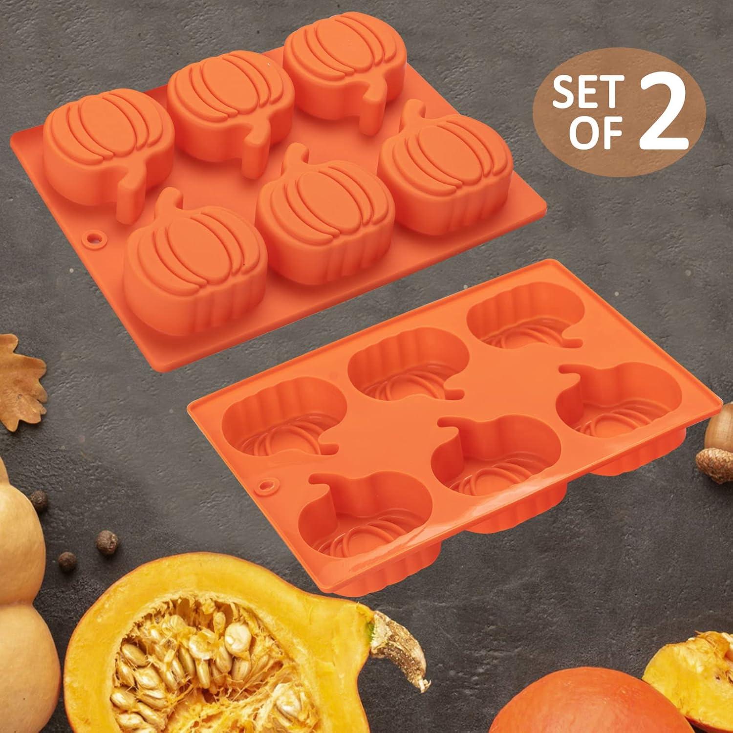 Moldes de Silicona para Pasteles Calabaza Yomvzake 2 Piezas