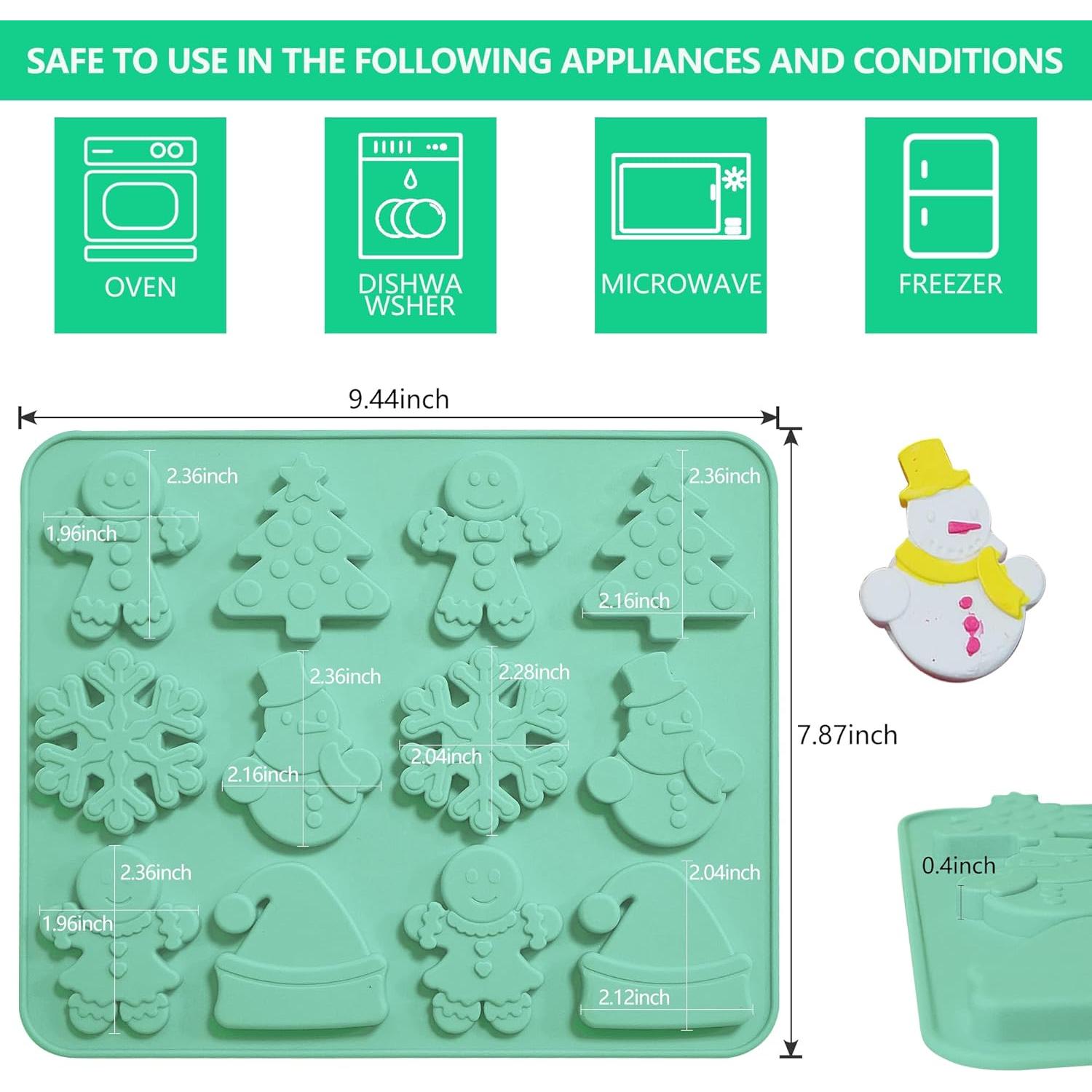 Molde de Silicona Zorazio Navidad 2Pack 12 Cavidades
