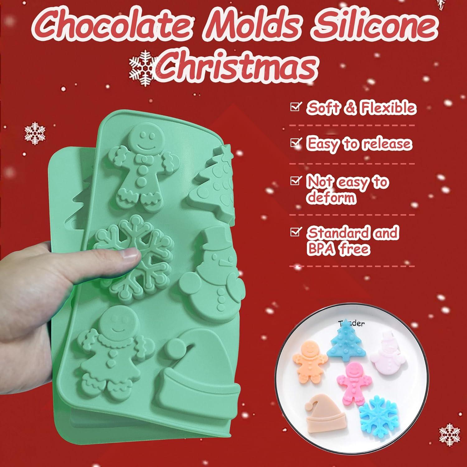 Molde de Silicona Zorazio Navidad 2Pack 12 Cavidades