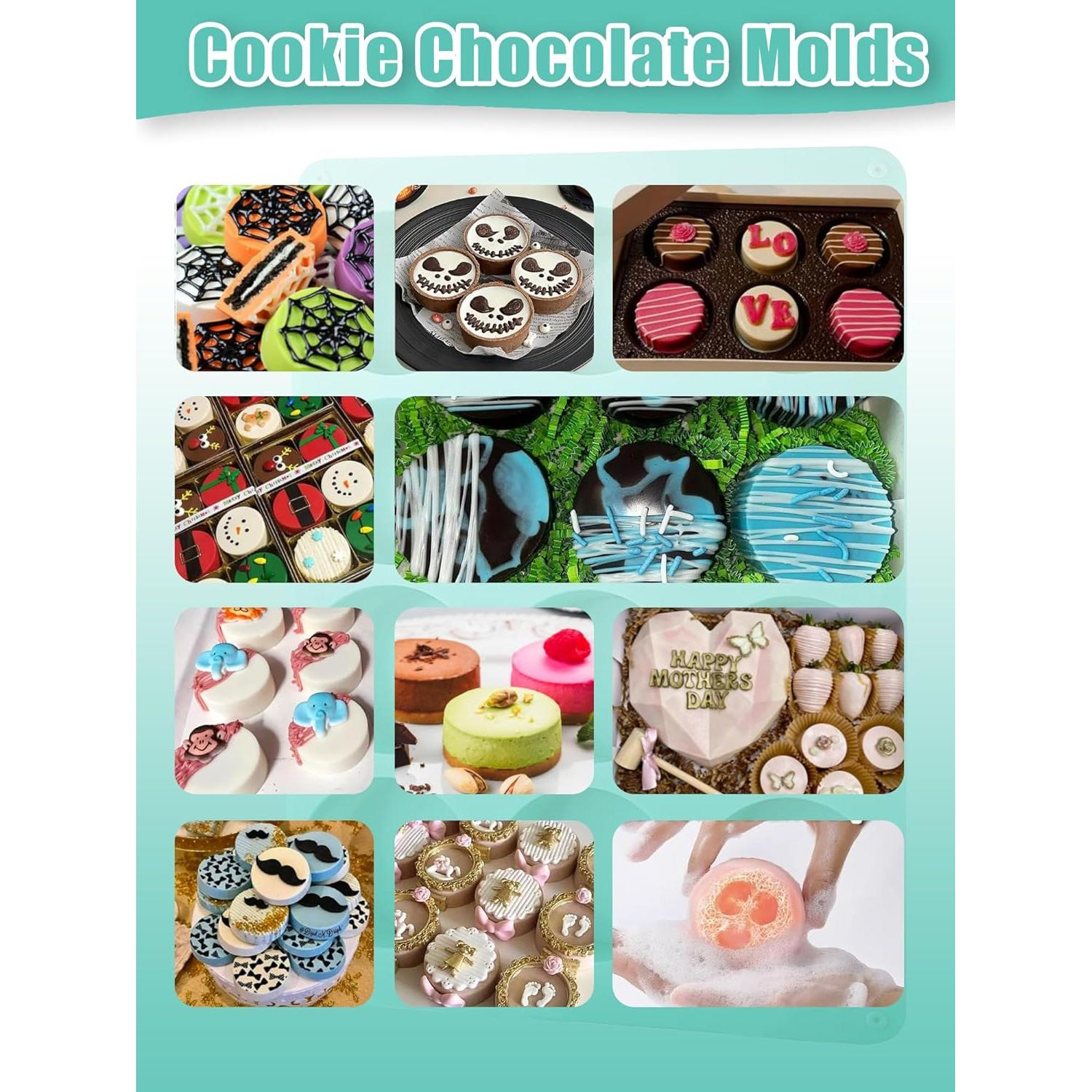 Moldes de Silicona Keliwa para Galletas Redondos 12 Cavidades