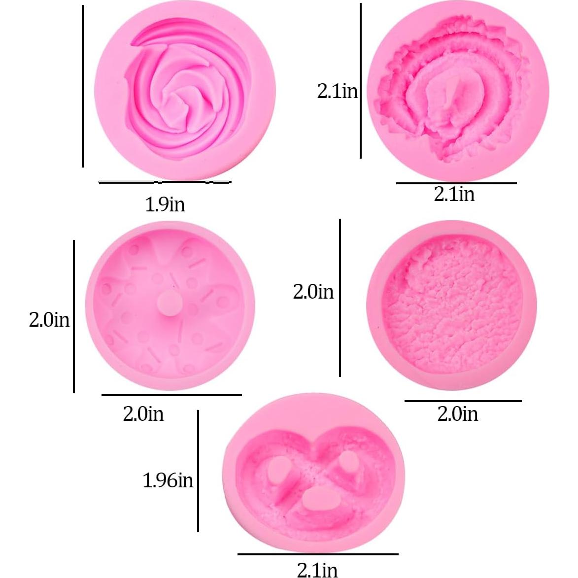 5 Moldes de Silicona para Fondant KuuGuu en Forma de Donut