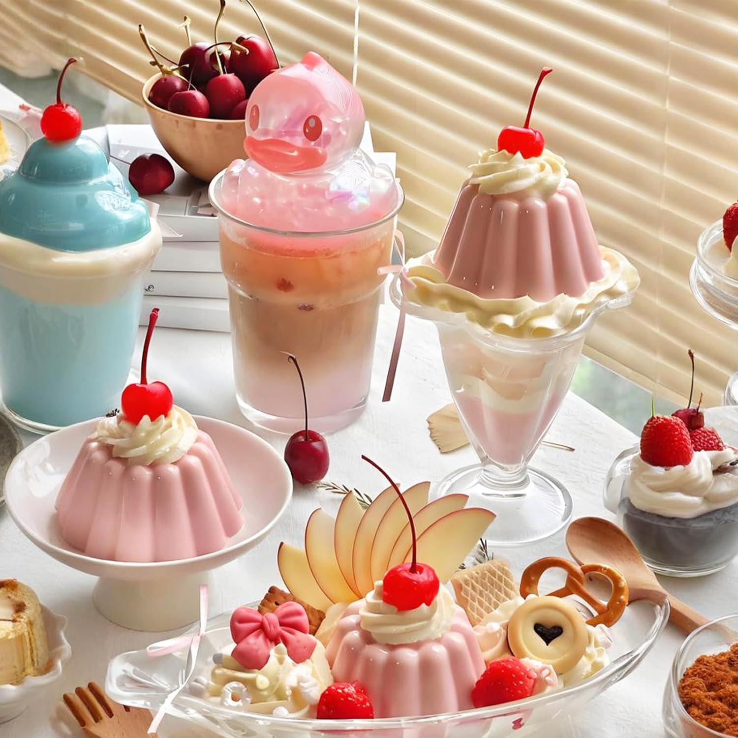 Molde de Silicona Fchil para Pudding 6 Cavidades Blanco