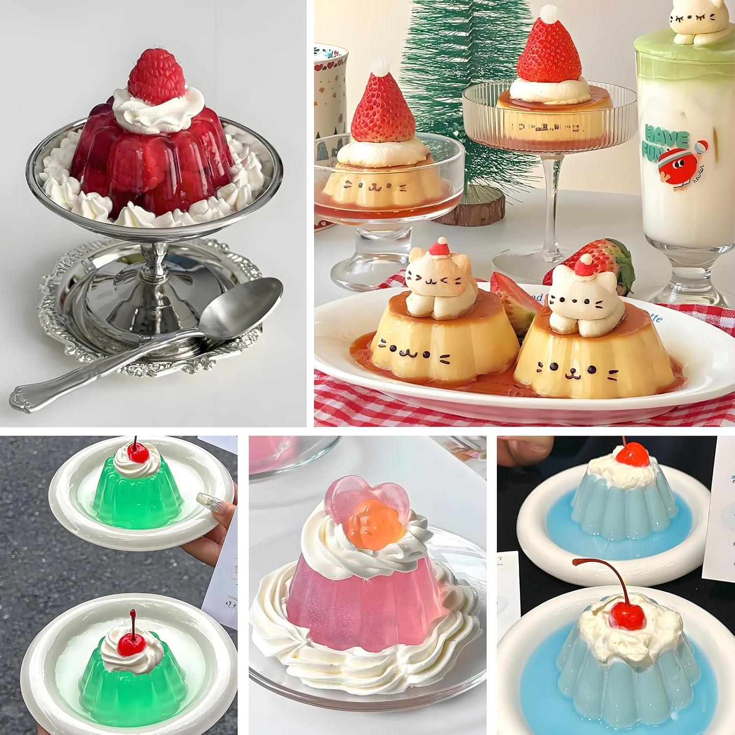 Molde de Silicona Fchil para Pudding 6 Cavidades Blanco