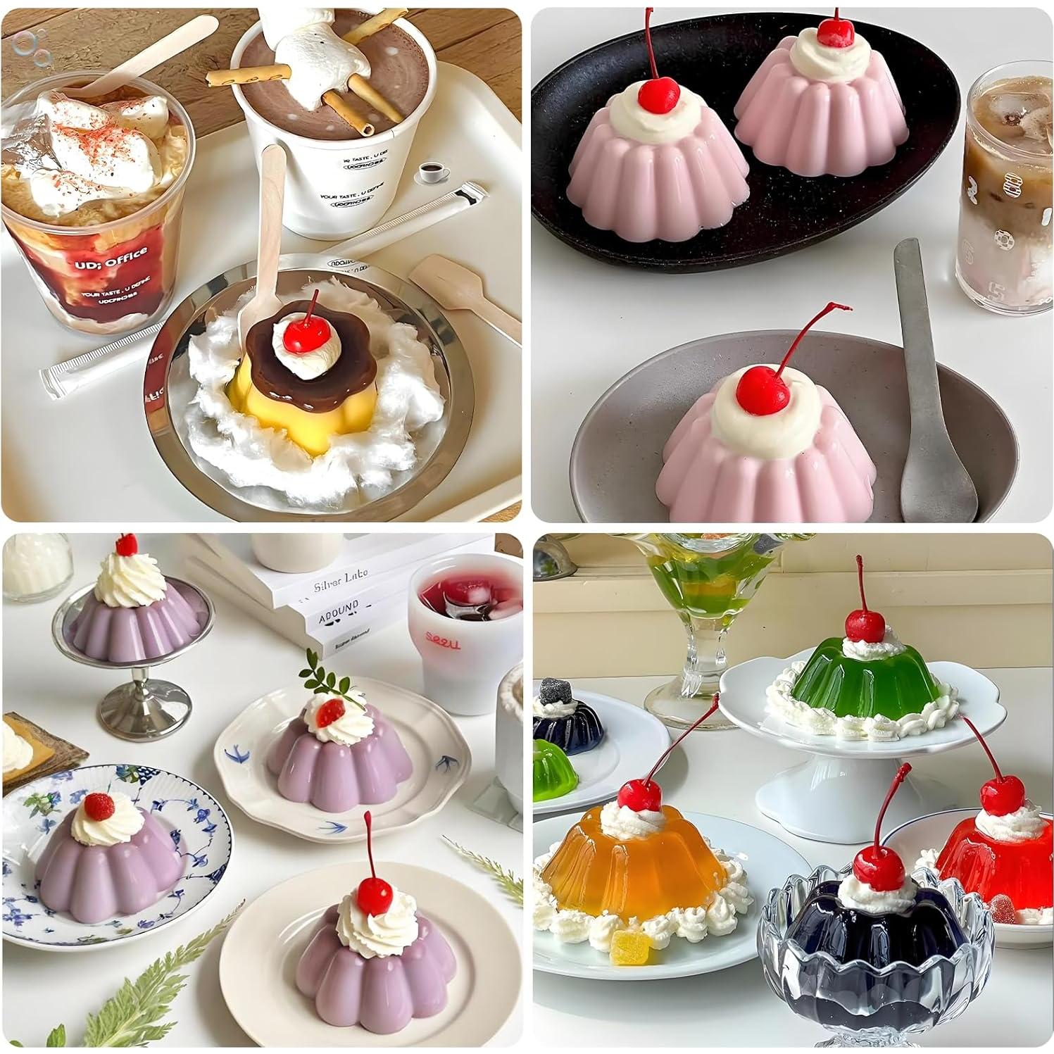 Molde de Silicona Fchil para Pudding 6 Cavidades Blanco