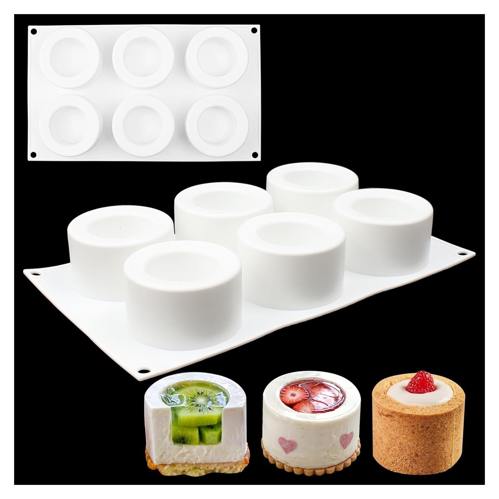 Moldes de Silicona para Hornear 6 Cavidades Taza de Pudding