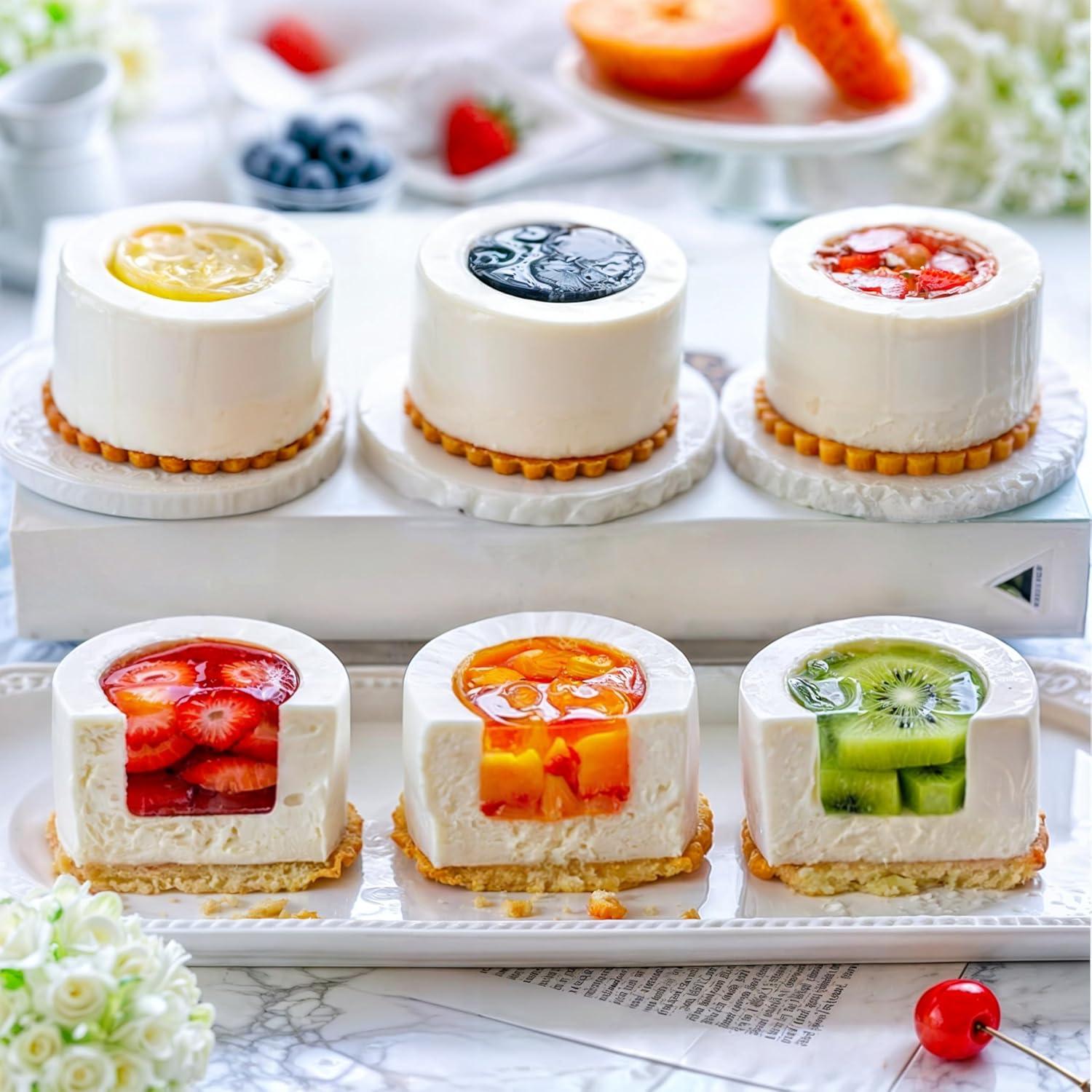 Moldes de Silicona para Hornear 6 Cavidades Taza de Pudding