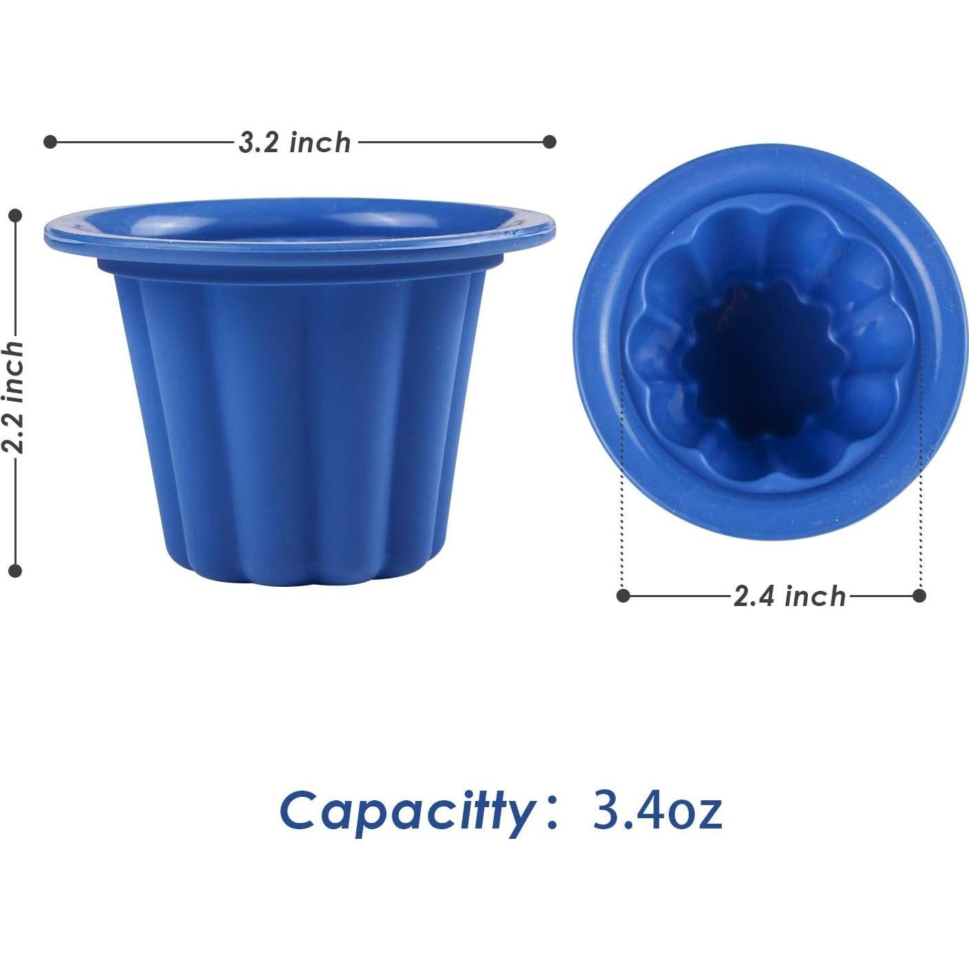 Moldes de Silicona Webake para Pudding 12 Pack 100 ml