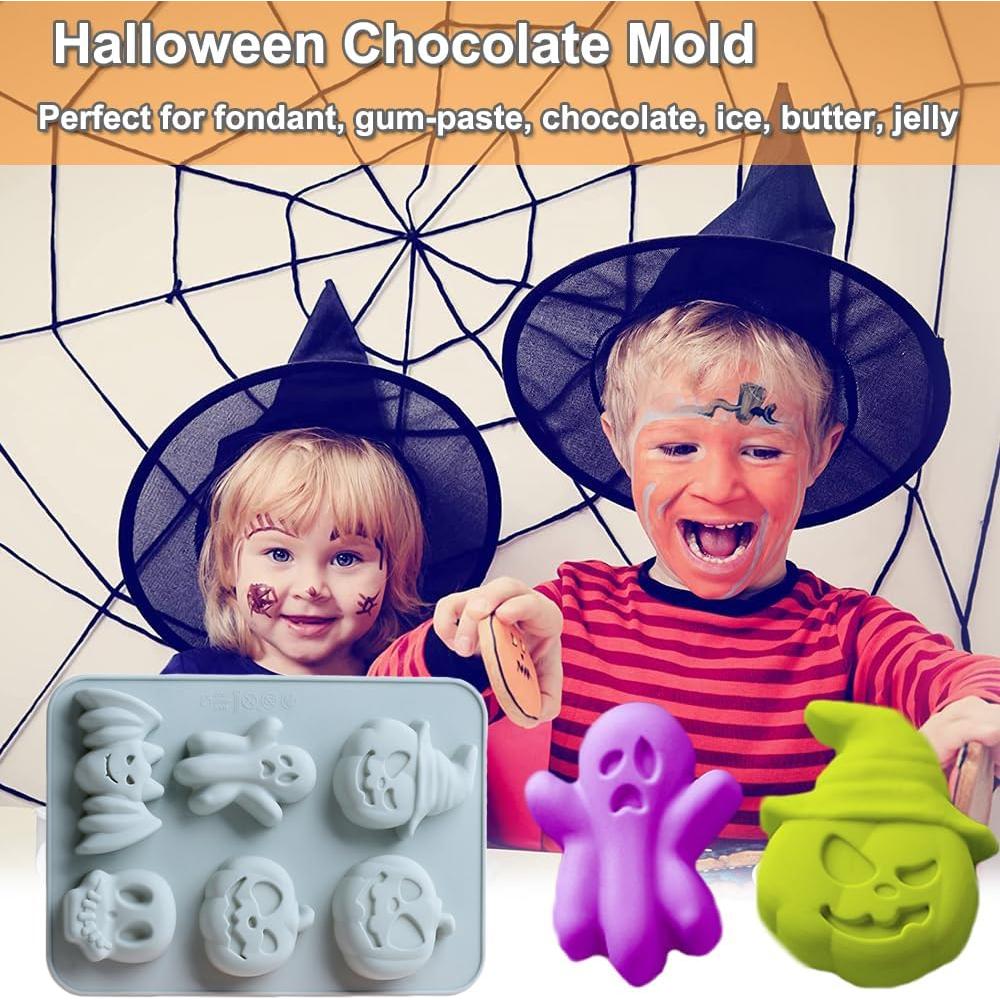 Moldes de Silicona Halloween OURASHERO - 2 Piezas para Chocolates y Jabón