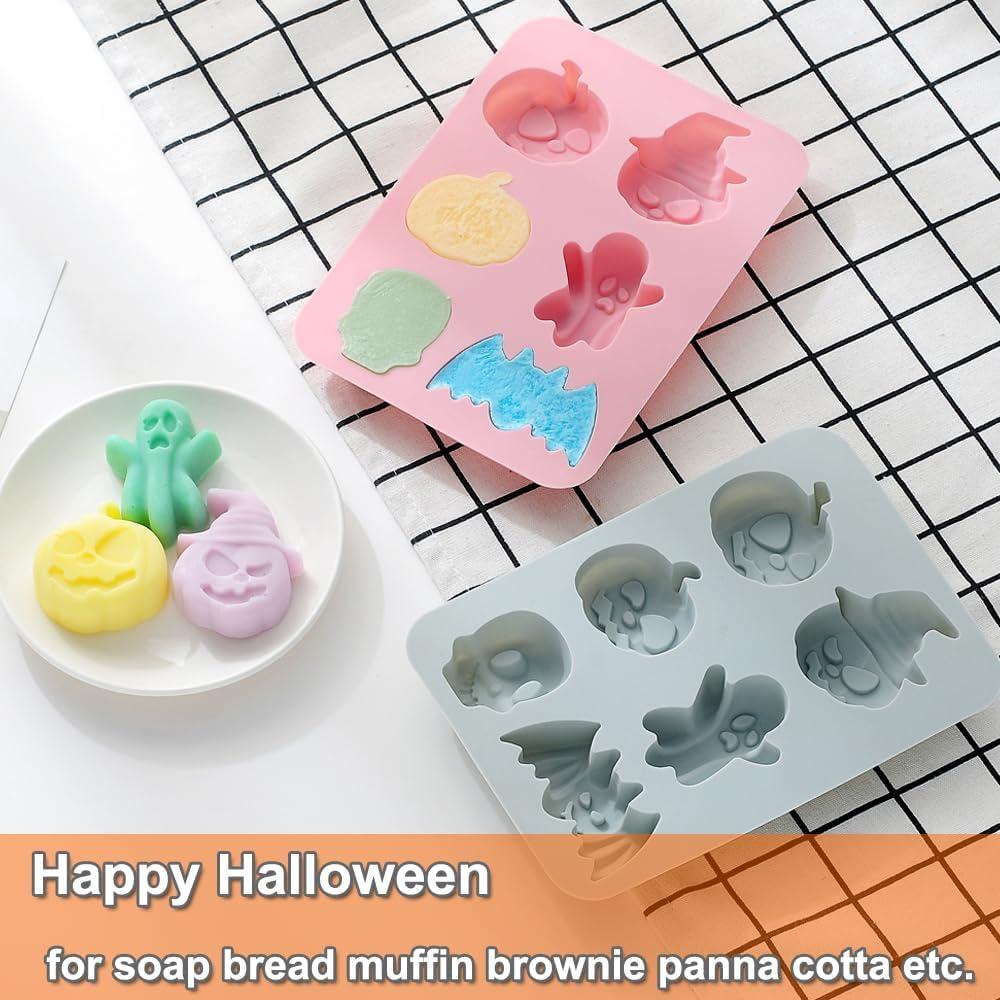 Moldes de Silicona Halloween OURASHERO - 2 Piezas para Chocolates y Jabón