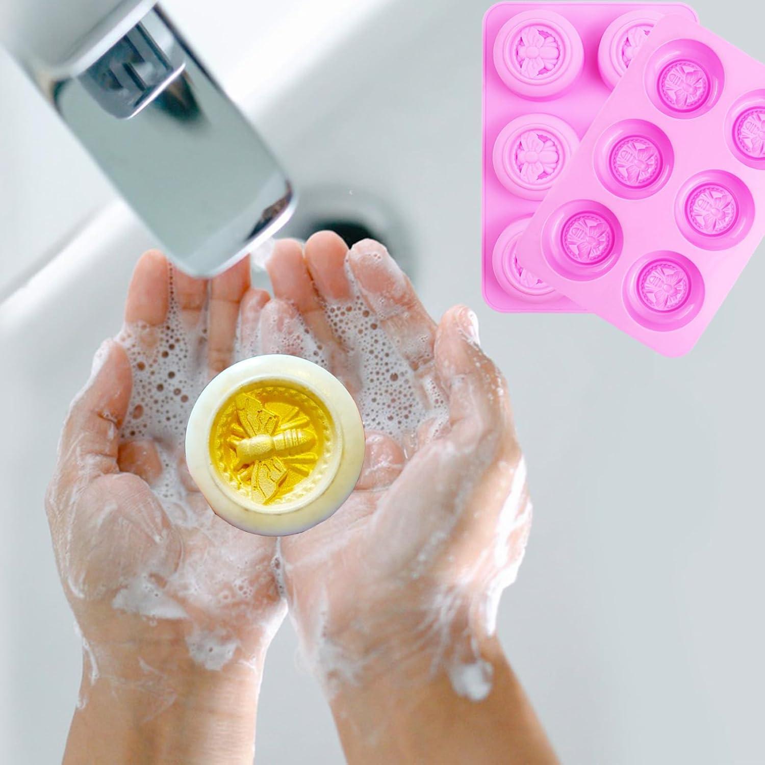 3 Moldes de Silicona Redondos BZIDII para Jabón y Chocolate