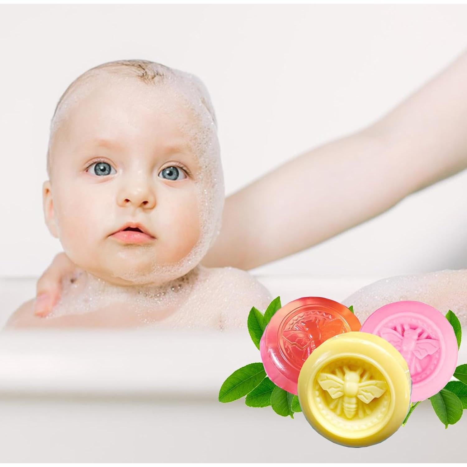 3 Moldes de Silicona Redondos BZIDII para Jabón y Chocolate