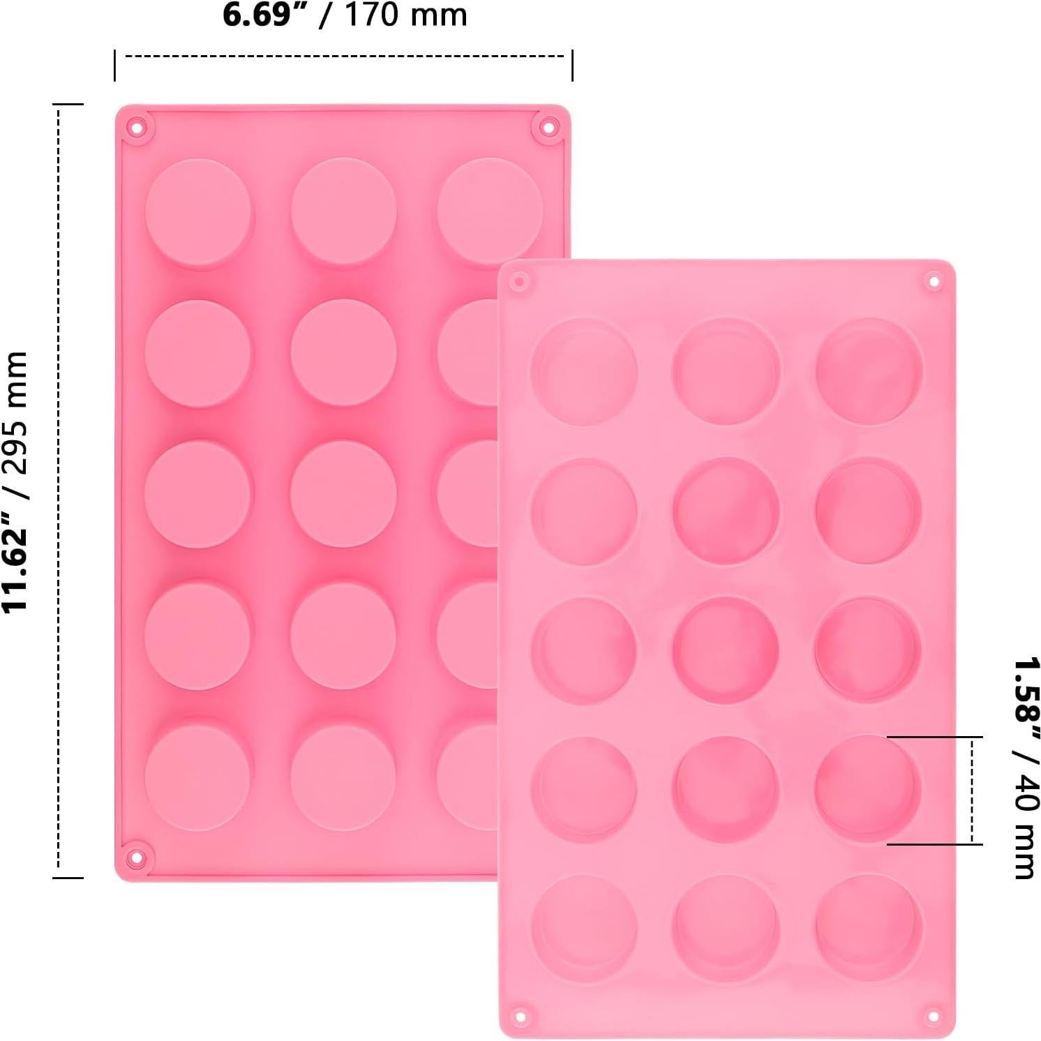 Molde de Jabón de Silicona ZOENHOU 5 Cavidades Rosa 29.5x17cm