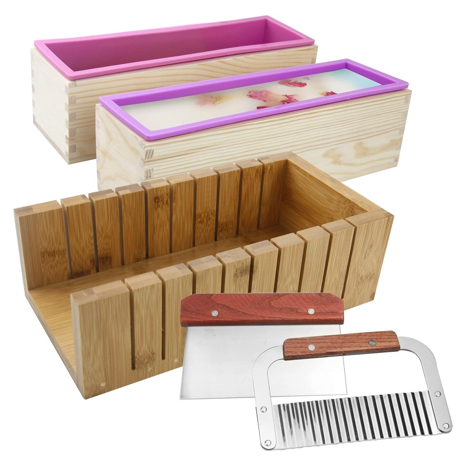 Kit de moldes de silicona para jabones MDPQT 2 PCS 44oz