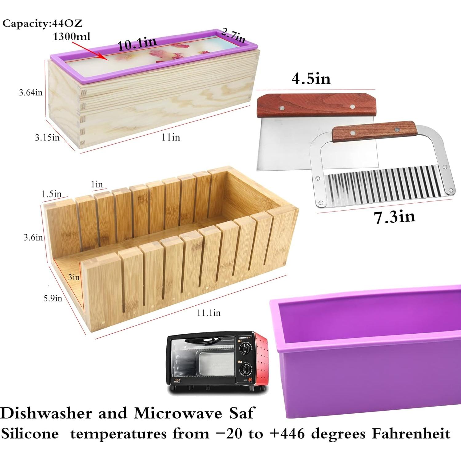 Kit de moldes de silicona para jabones MDPQT 2 PCS 44oz