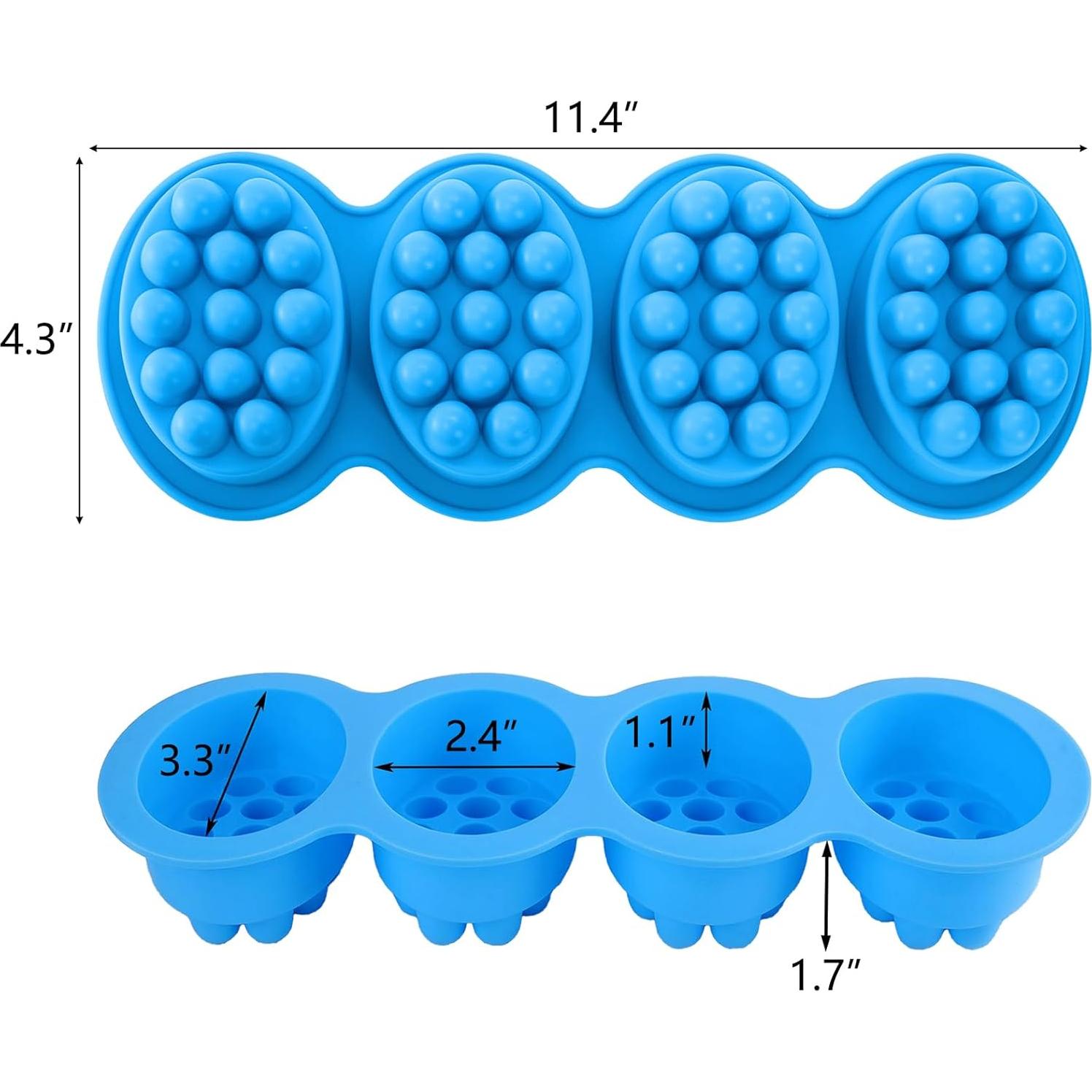 Moldes de Jabón de Silicona Hedume 4 Piezas Antiadherentes