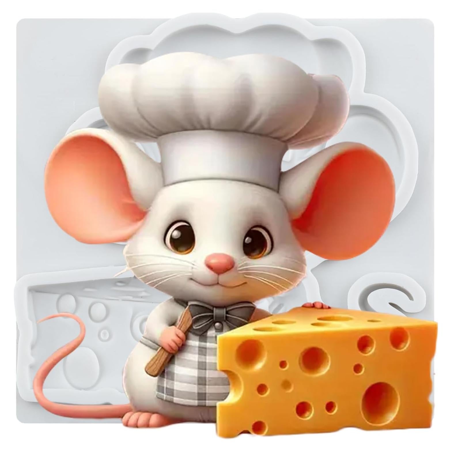 Molde de Silicona Ratón Lingzhi para Fondant y Chocolate 8x7 cm
