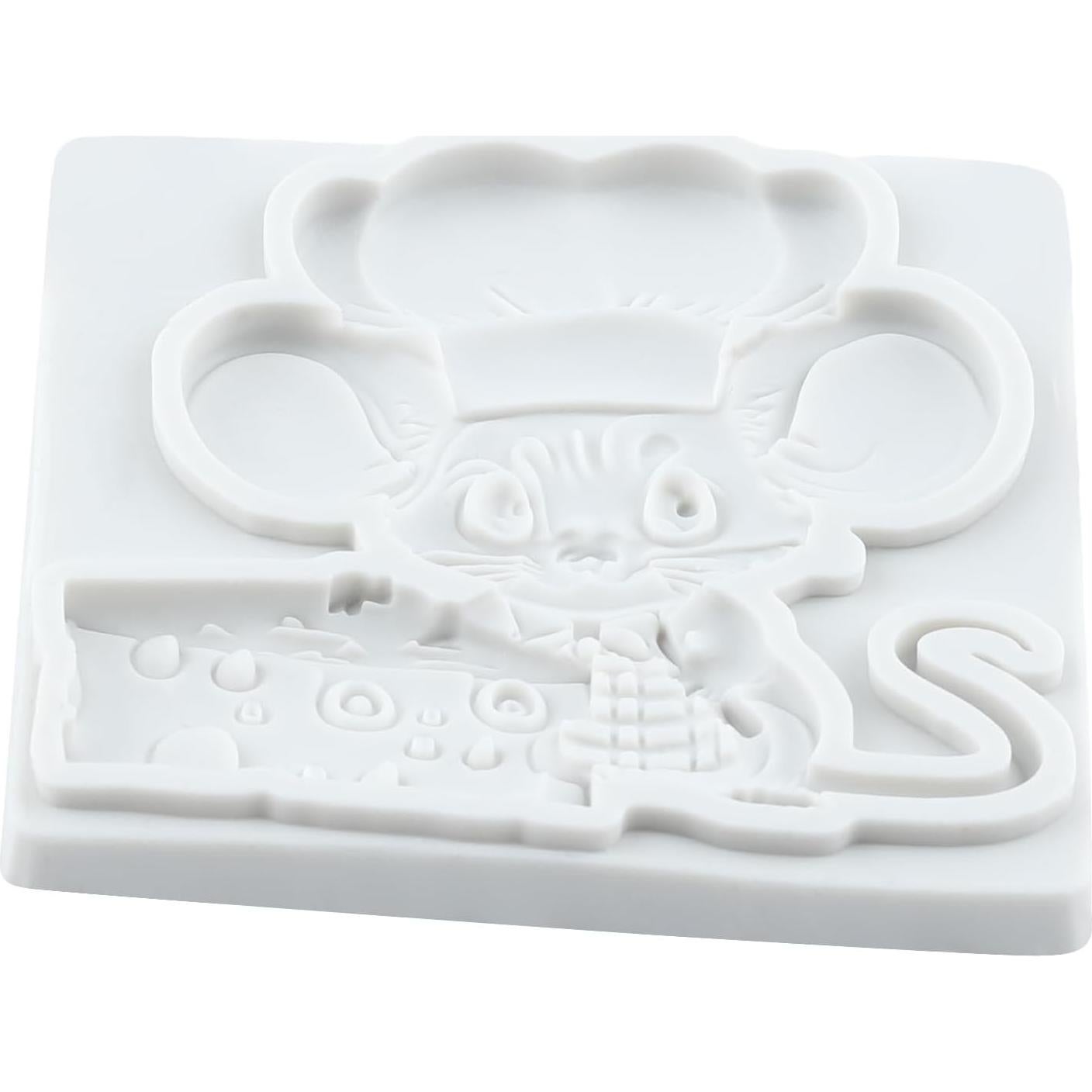 Molde de Silicona Ratón Lingzhi para Fondant y Chocolate 8x7 cm