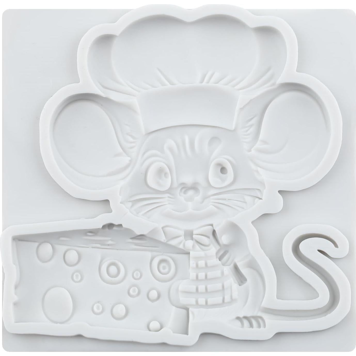 Molde de Silicona Ratón Lingzhi para Fondant y Chocolate 8x7 cm