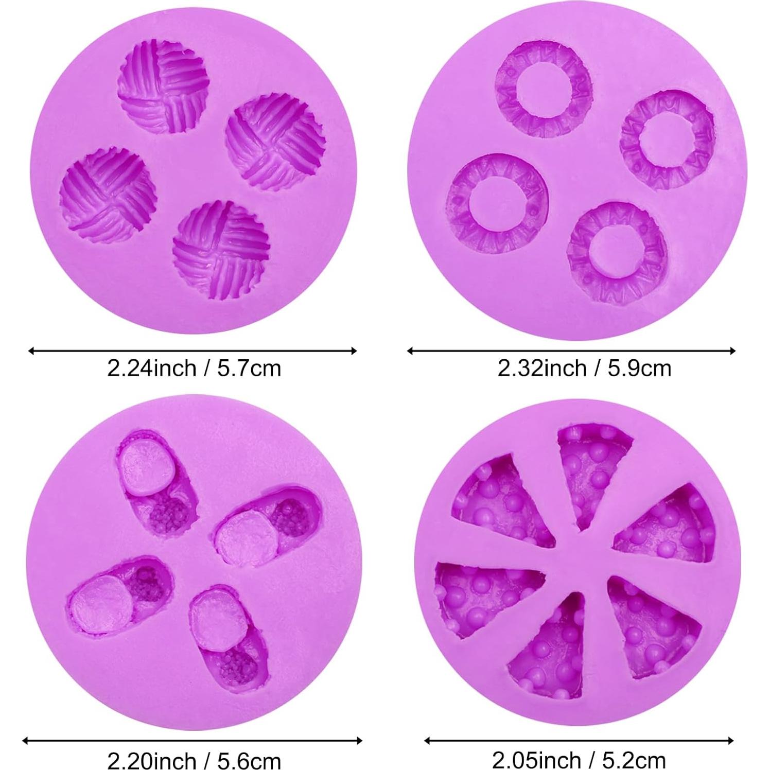 Juego de 4 Moldes de Silicona Infovox para Postres Creativos