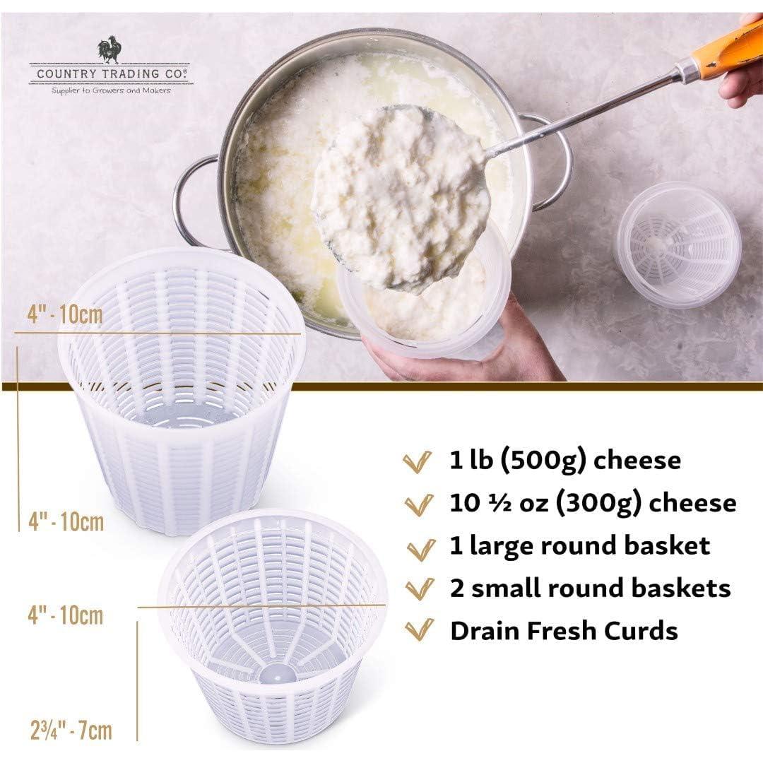 Moldes para hacer queso Country Trading Co. - 5 piezas italianas