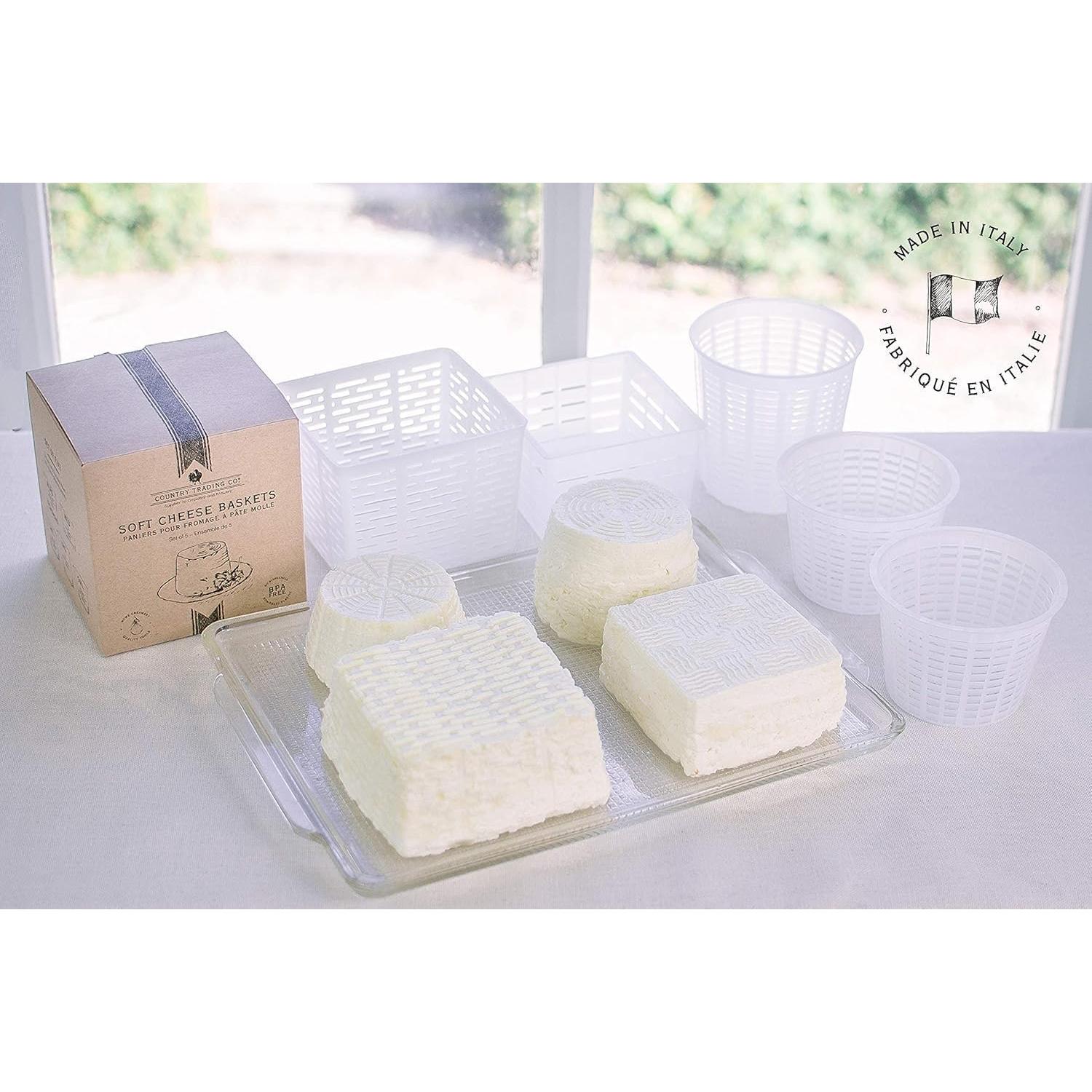 Moldes para hacer queso Country Trading Co. - 5 piezas italianas
