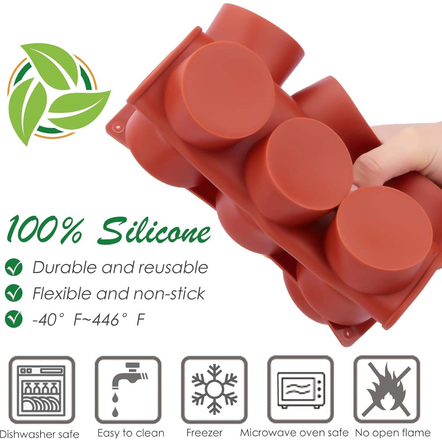 Molde de Silicona Redondo Ocmoiy para Galletas y Postres - 2 Piezas