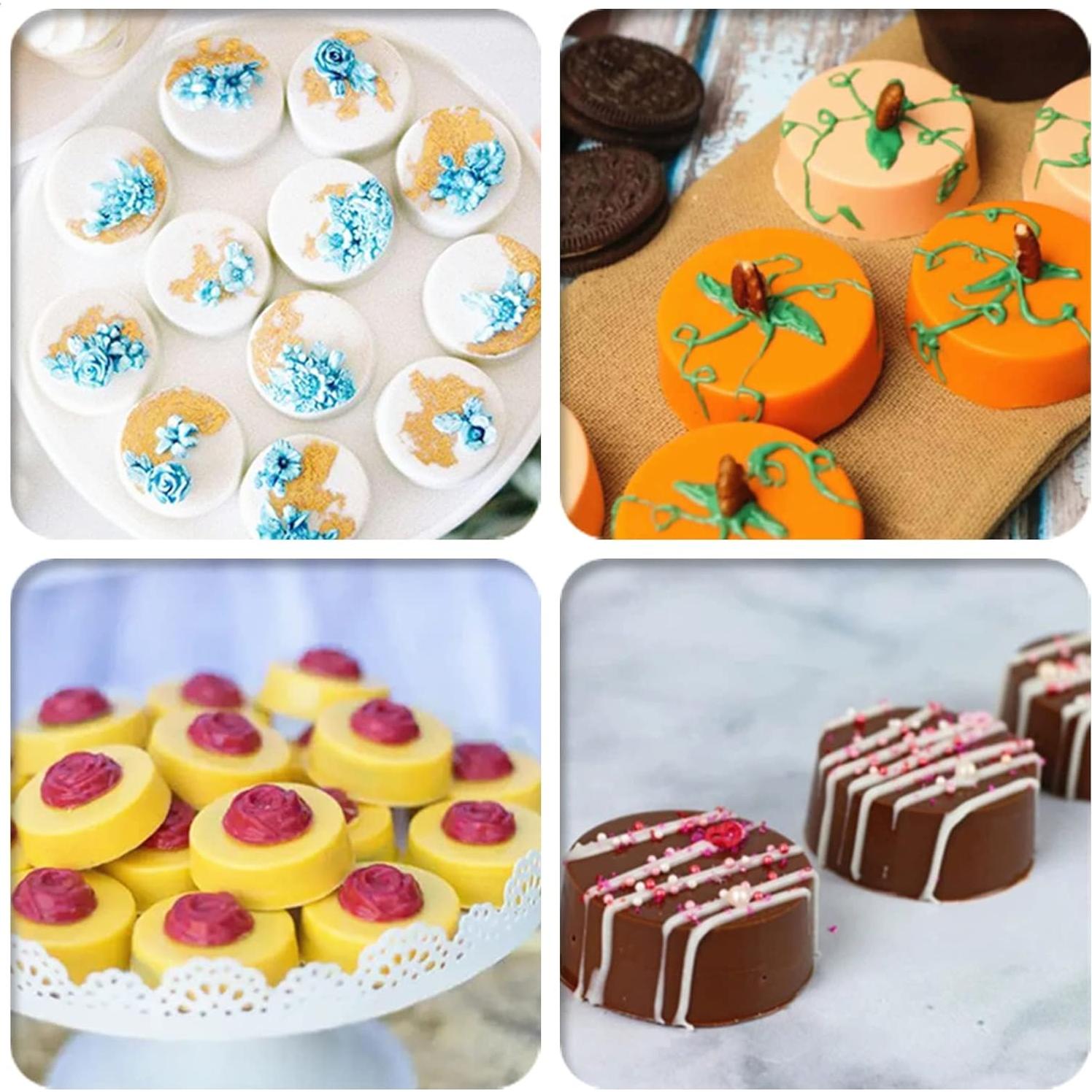 Molde de Silicona Redondo Ocmoiy para Galletas y Postres - 2 Piezas