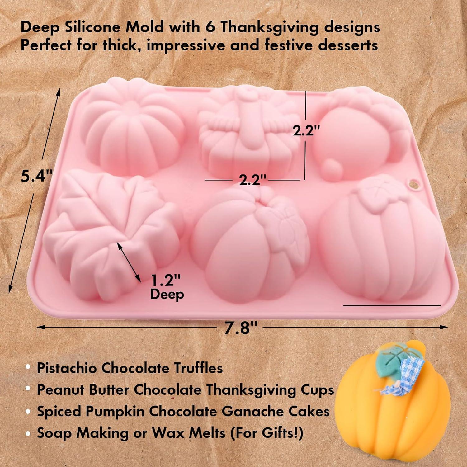 Moldes de Silicona Gruesos COKSDUPID para Acción de Gracias - 2 Piezas