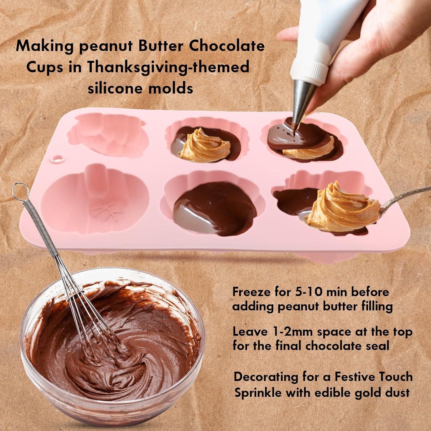 Moldes de Silicona Gruesos COKSDUPID para Acción de Gracias - 2 Piezas