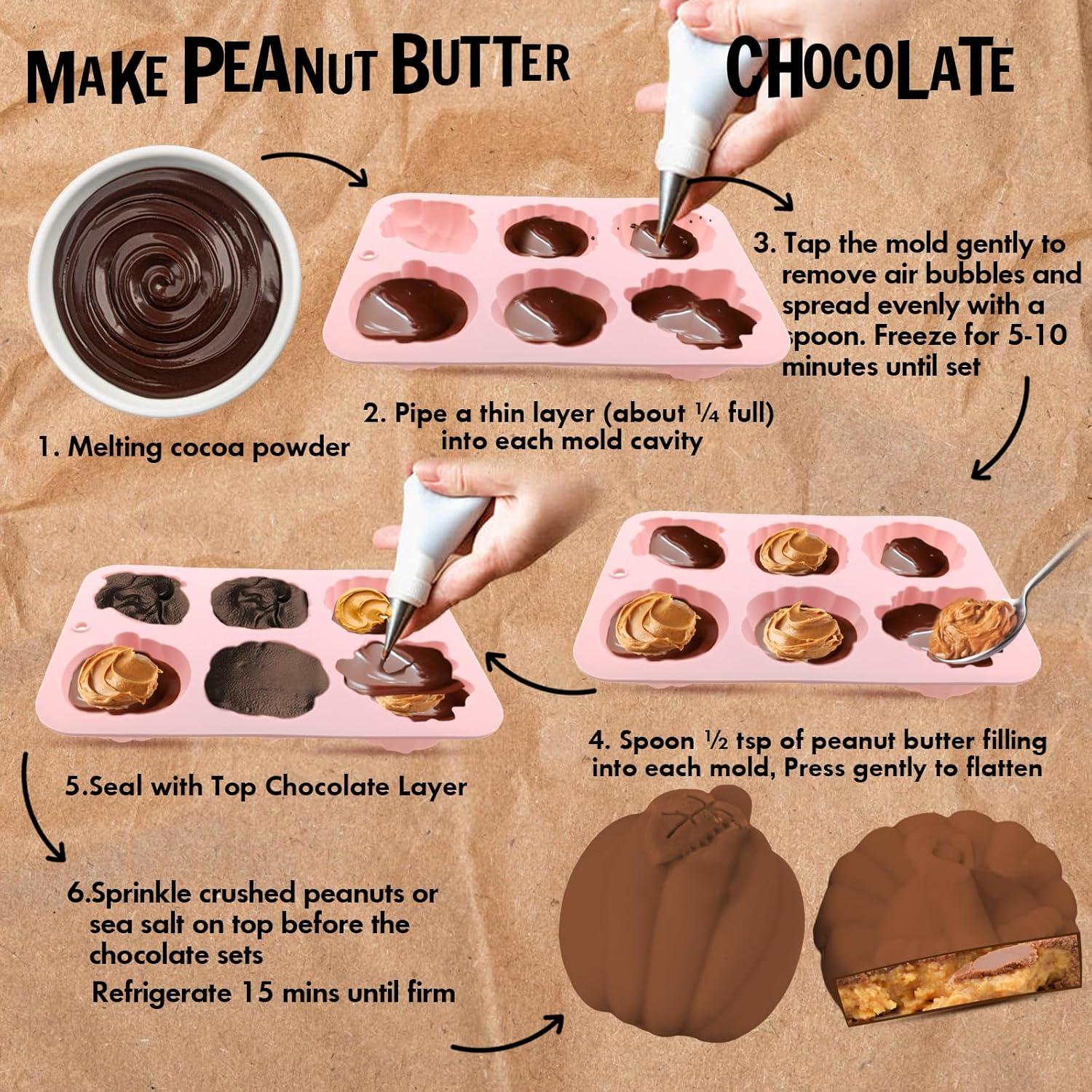 Moldes de Silicona Gruesos COKSDUPID para Acción de Gracias - 2 Piezas