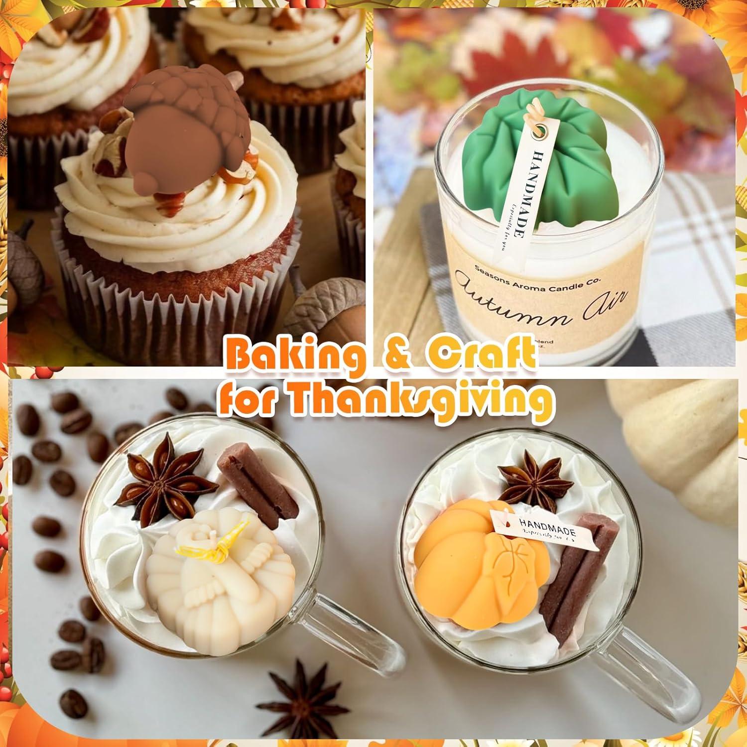 Moldes de Silicona Gruesos COKSDUPID para Acción de Gracias - 2 Piezas