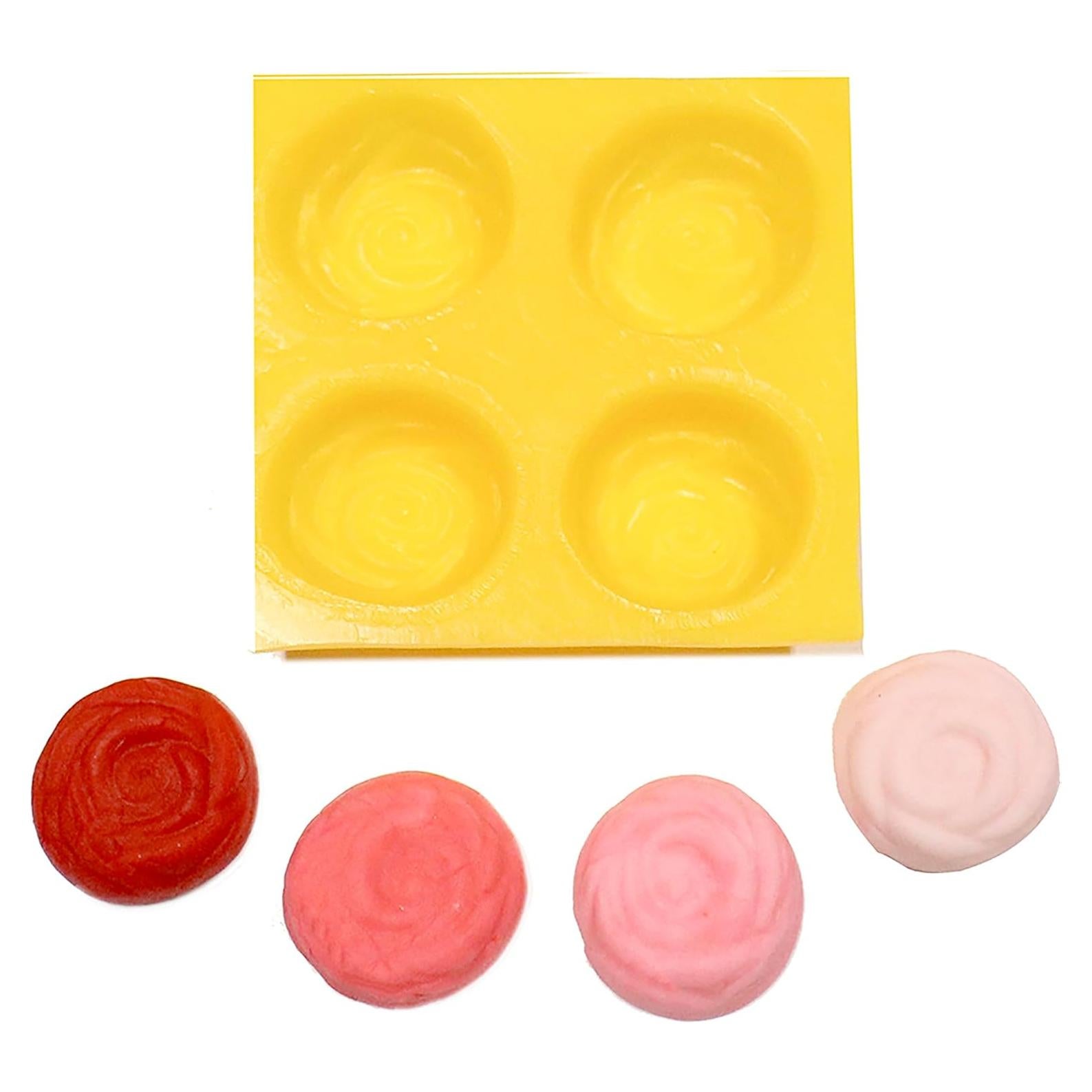 Molde de Silicona Rosa 4 Cavidades EDELAINE'S para Caramelos