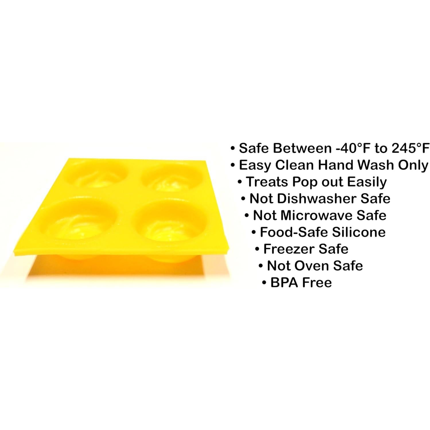 Molde de Silicona Rosa 4 Cavidades EDELAINE'S para Caramelos