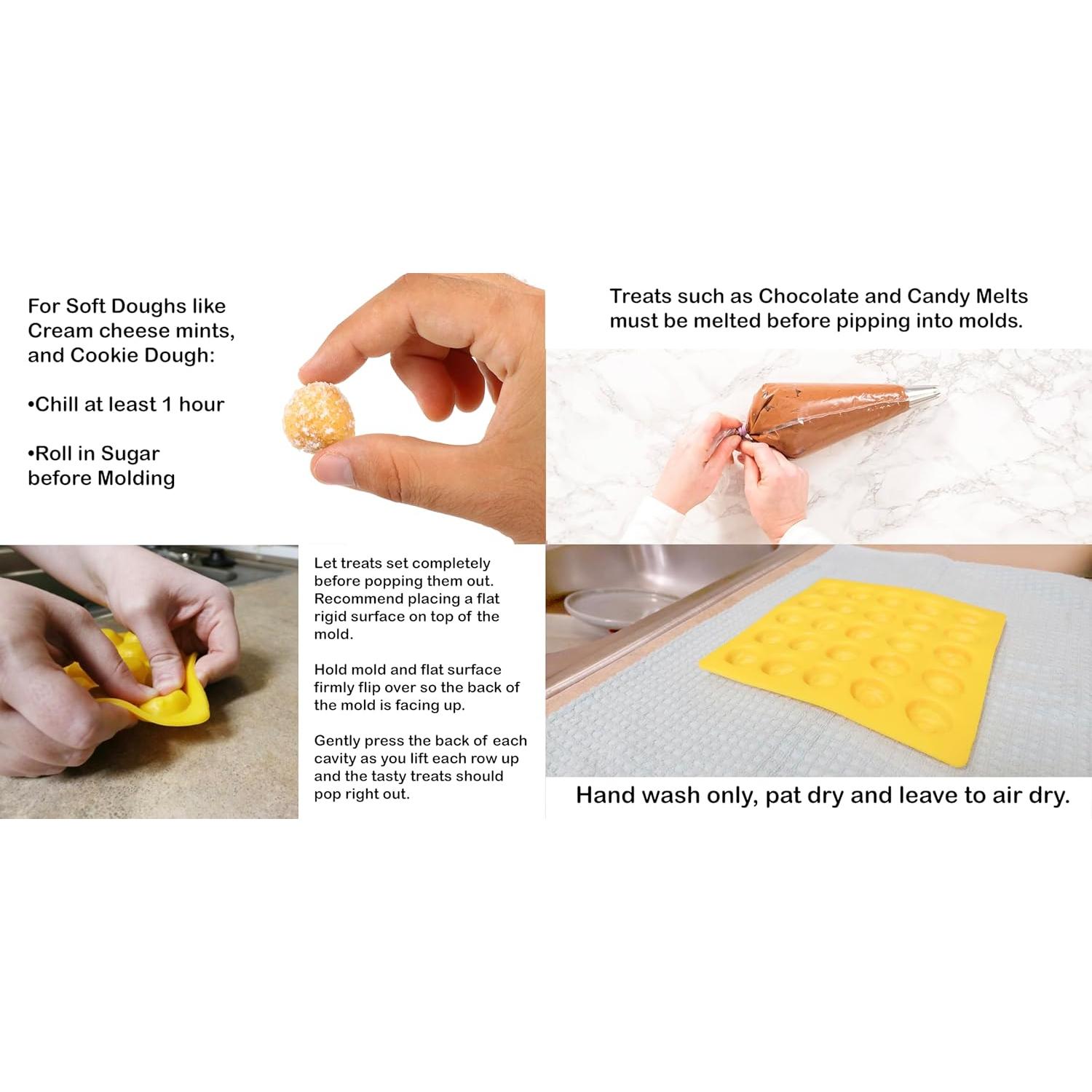 Molde de Silicona Rosa 4 Cavidades EDELAINE'S para Caramelos