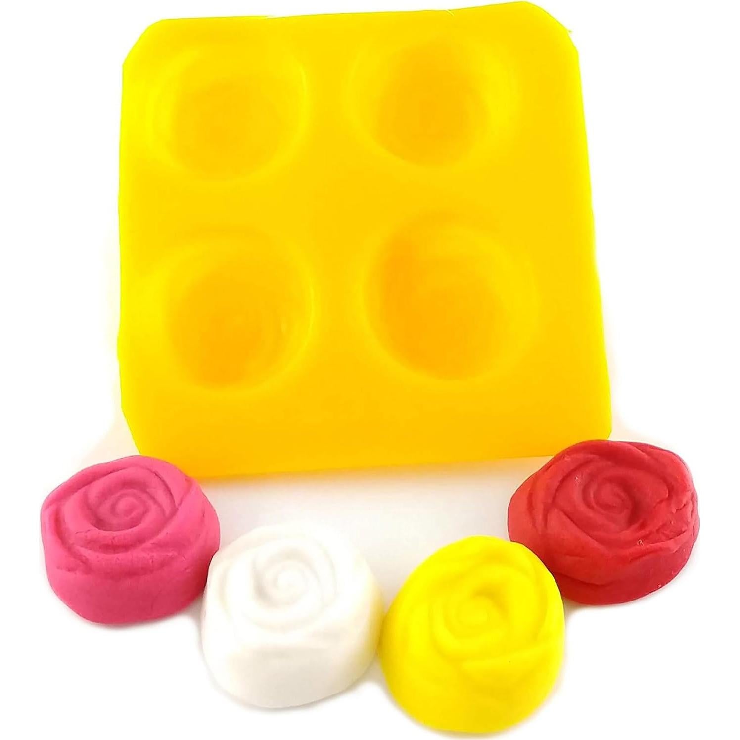 Molde de Silicona Rosa 4 Cavidades EDELAINE'S para Caramelos