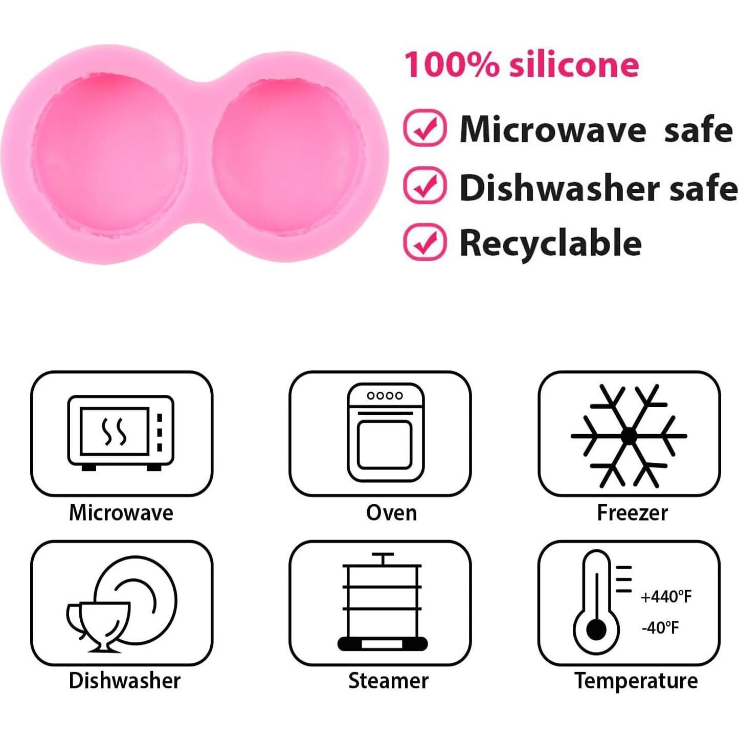 Molde de Silicona 3D QDMOLDS para Macaroon y Hamburguesa